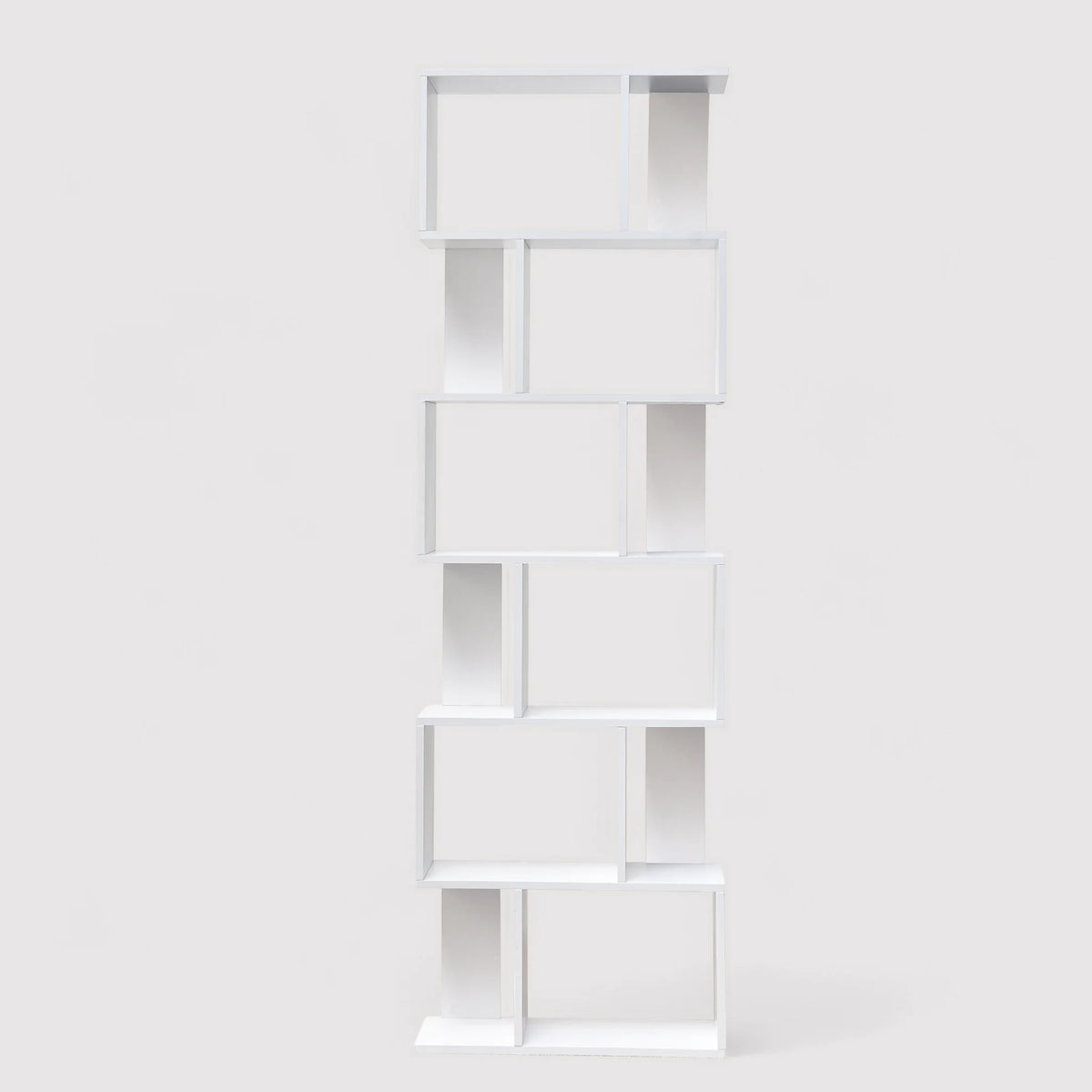 Libreria A Cubi CHOWGOLI Con 6 Scomparti E 3 Ante - Bianco - 64,5x30x109,5 Cm - Scaffale Moderno Per Libri E Oggetti
