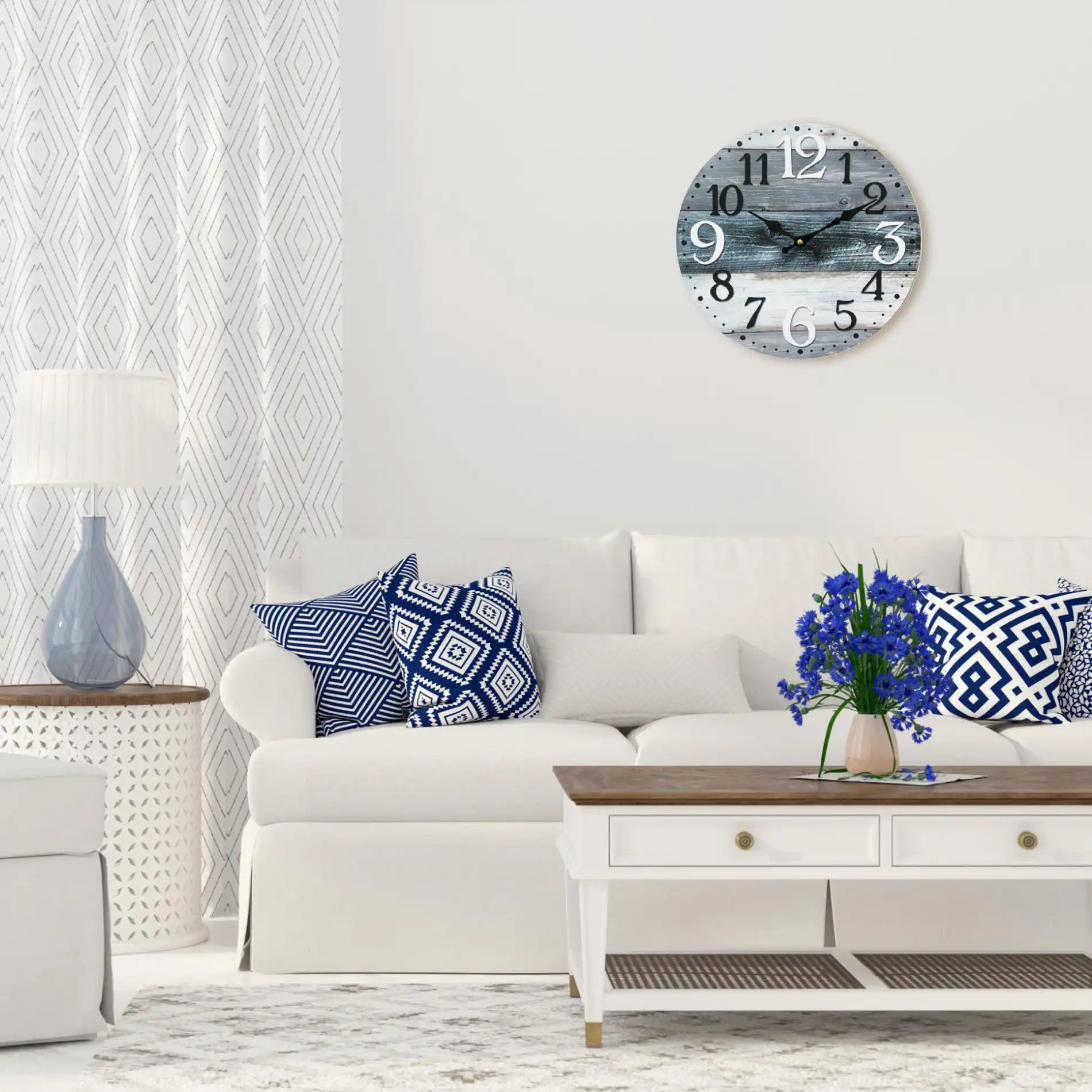 Litodora - Orologio da parete colorato in tinta anticata