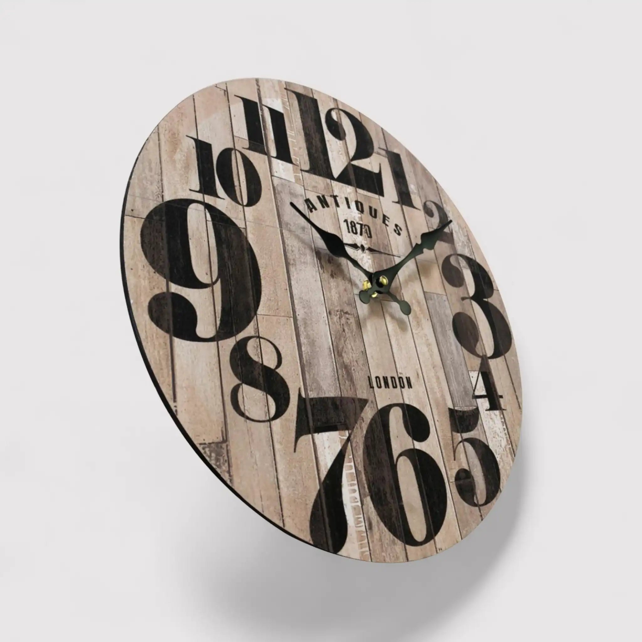 Ginura - Orologio da muro per cucina con numeri neri