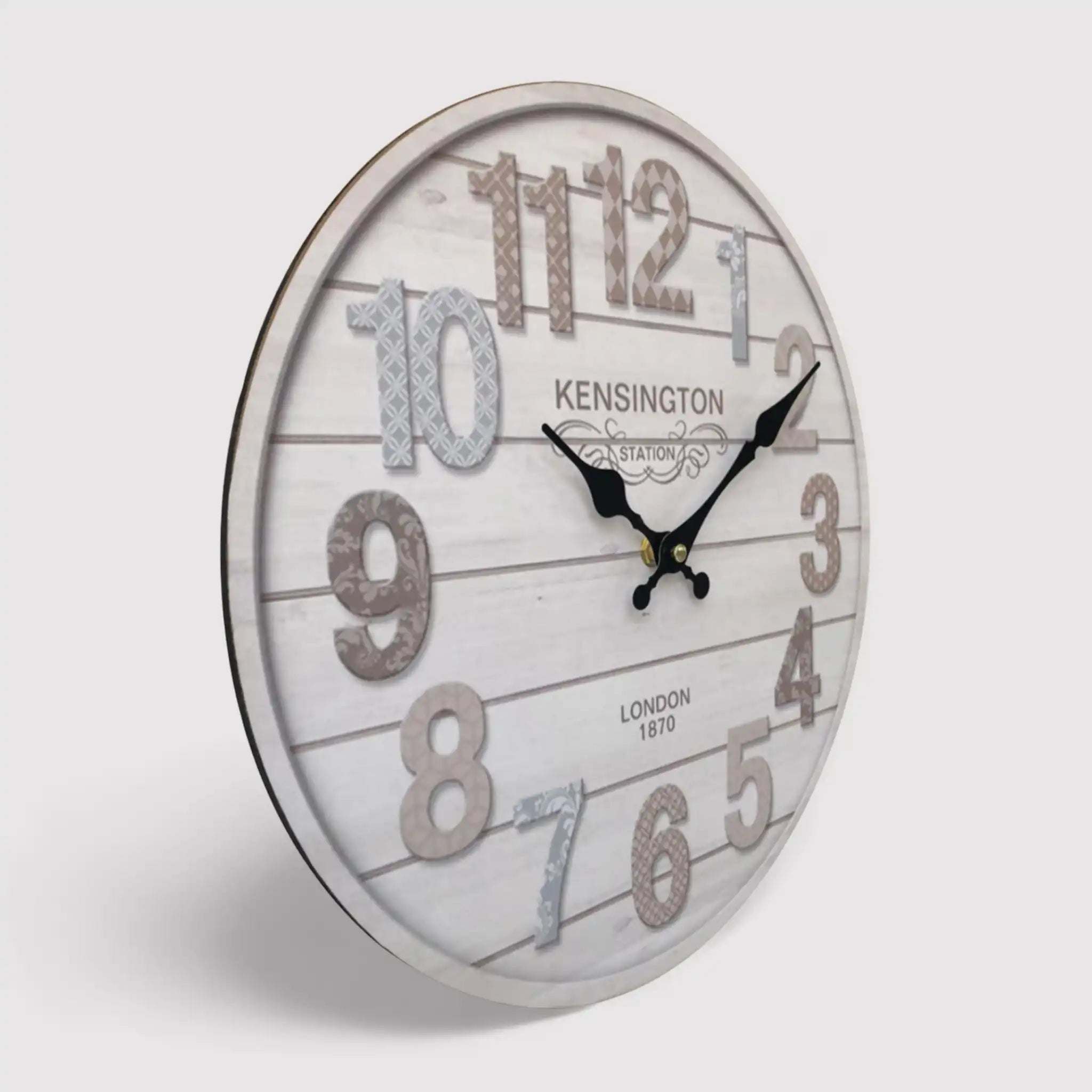 Gasteria - Orologio da parete grigio in stile moderno