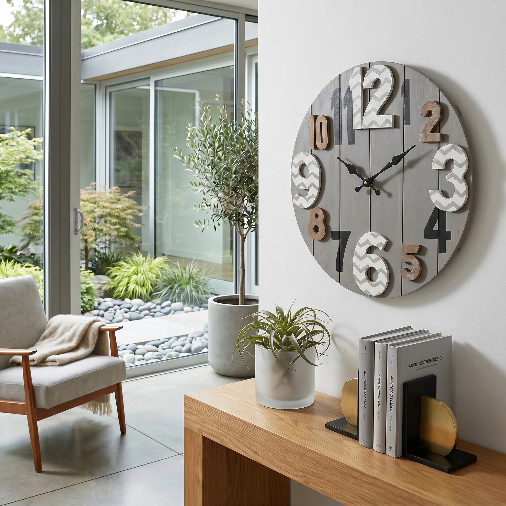 Sterzilia - Orologio con numeri grandi dal design moderno
