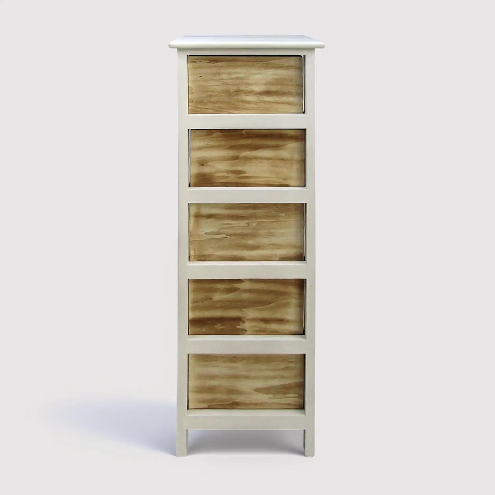 Achillea - Cassettiera alta con 5 cassetti e scritte