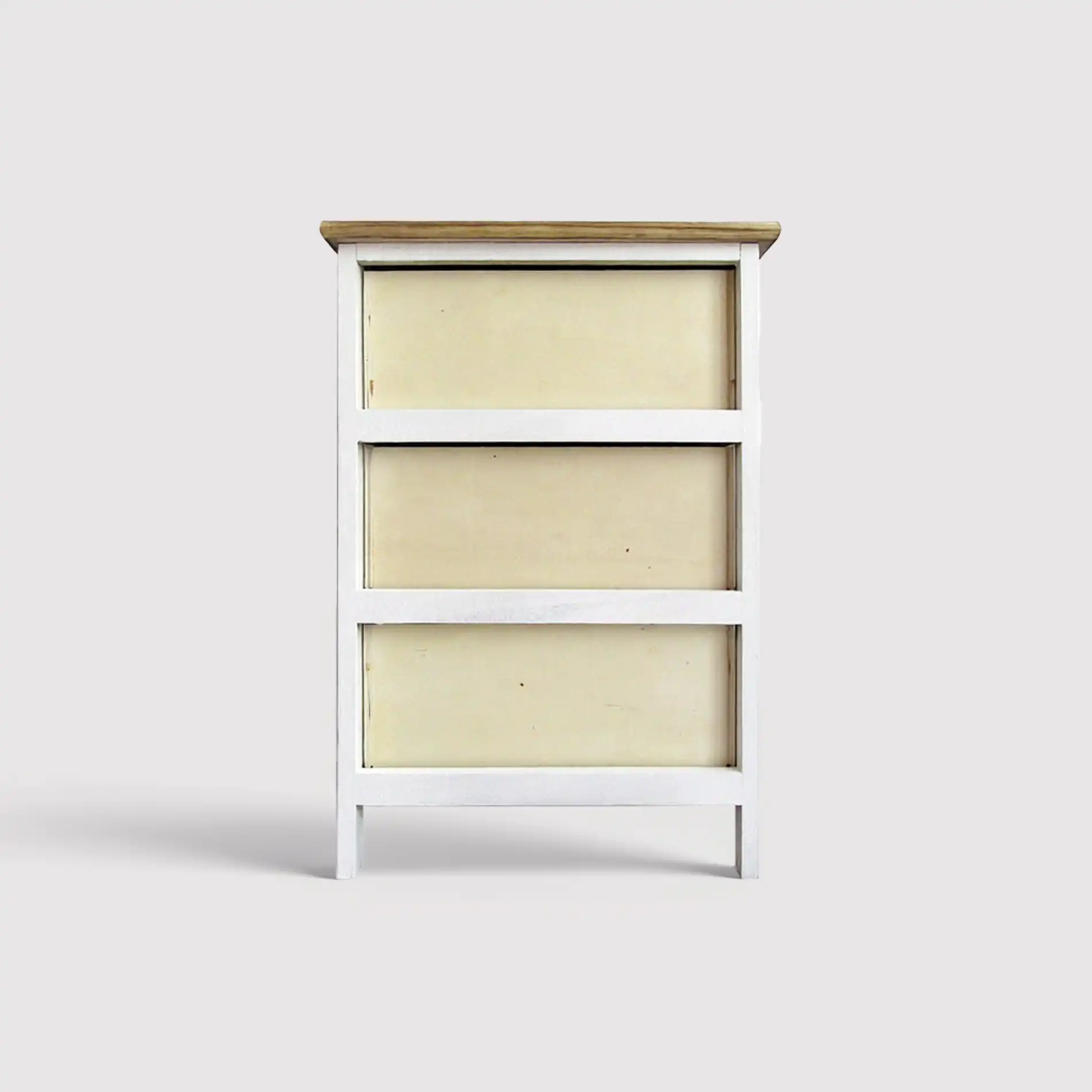 Tecoma - Comodino decorato con maioliche e in legno naturale