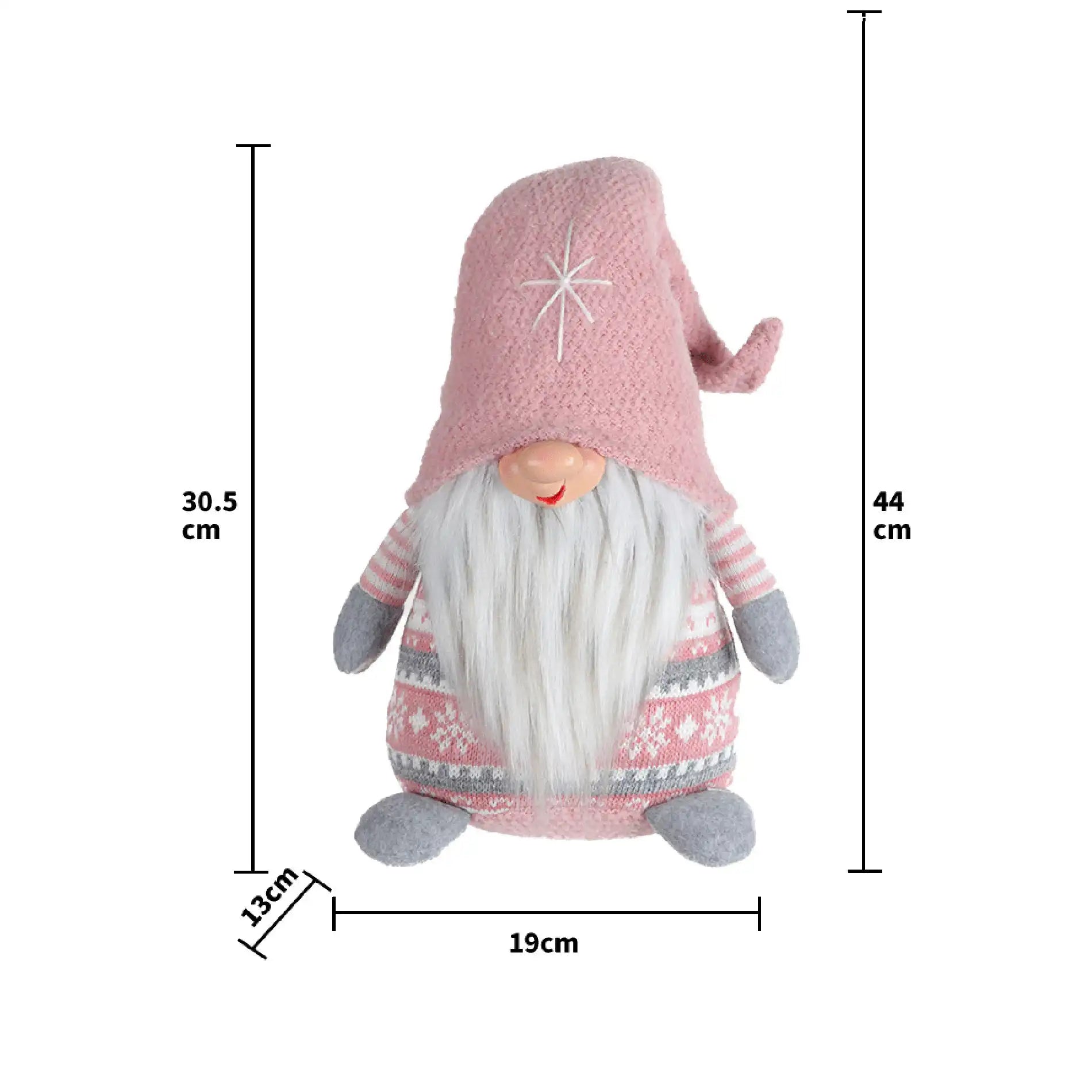 Rosa Navidad gnomo tope y decorativo