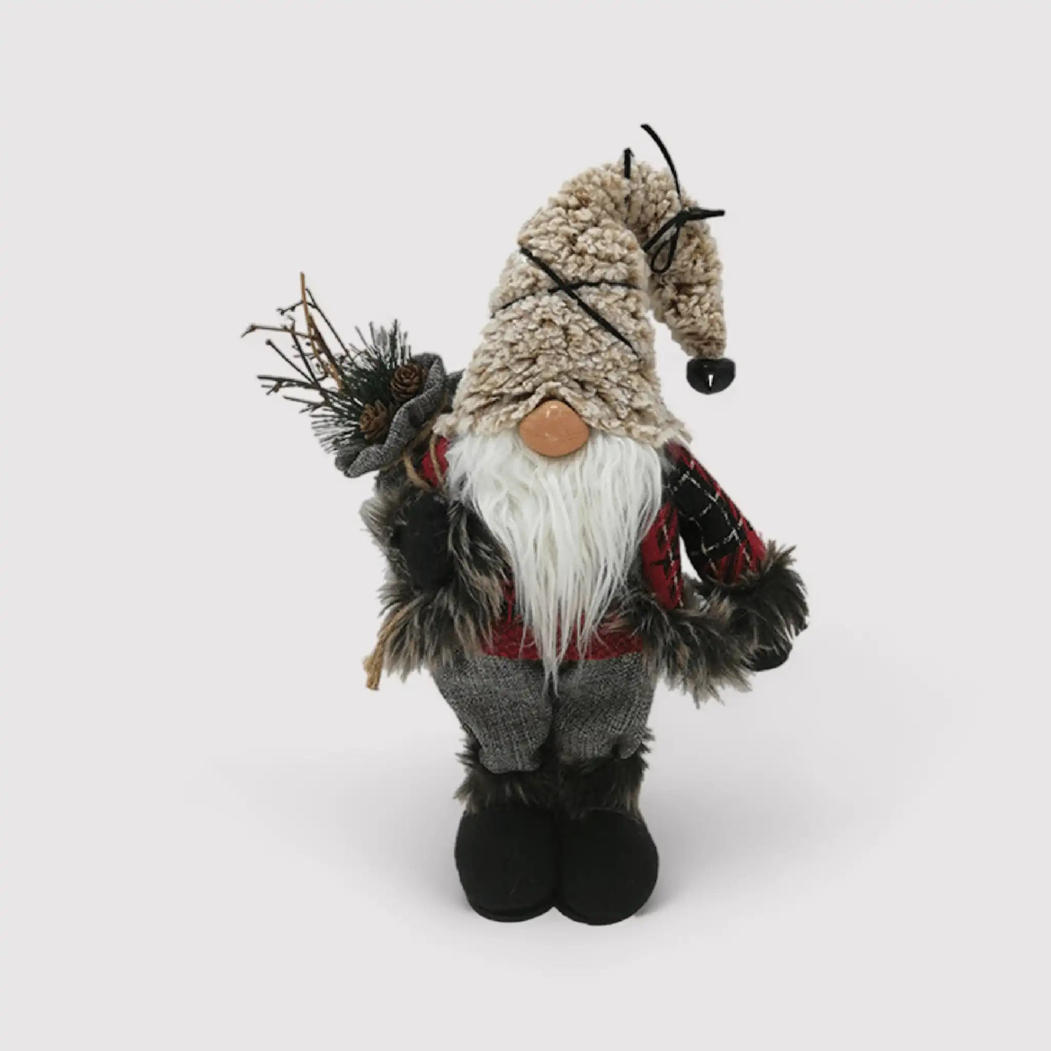 Marioneta de plástico gris y decorativa de Santa Claus