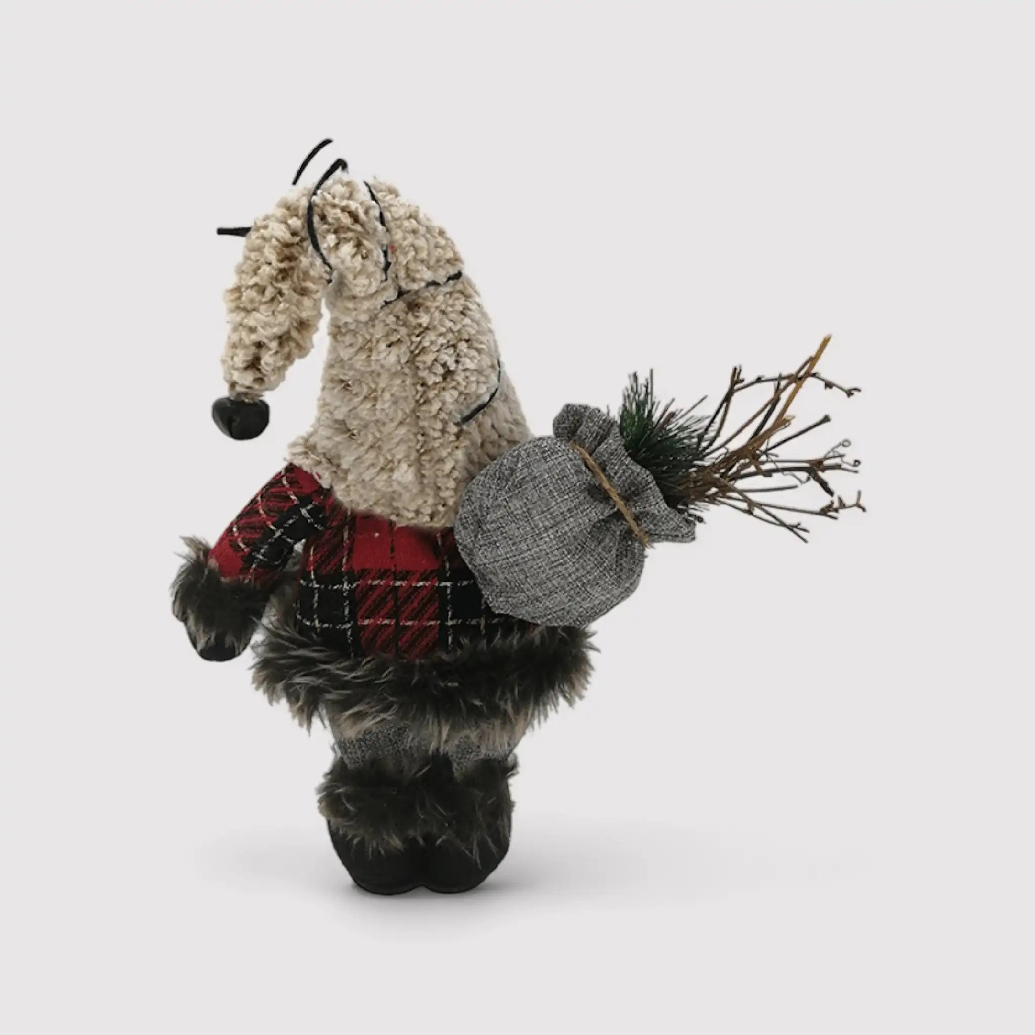 Marioneta de plástico gris y decorativa de Santa Claus