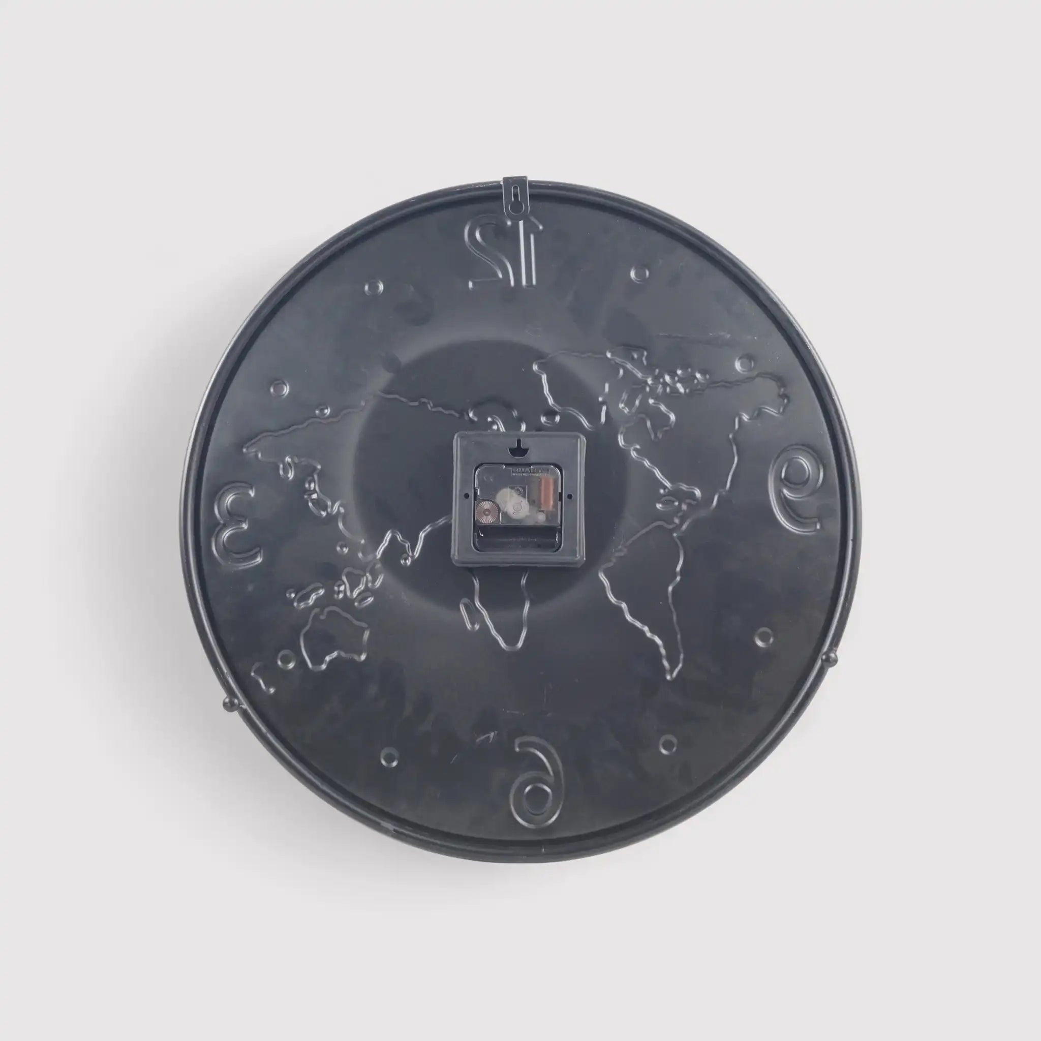 Pitomba - Orologio nero in metallo con mappamondo