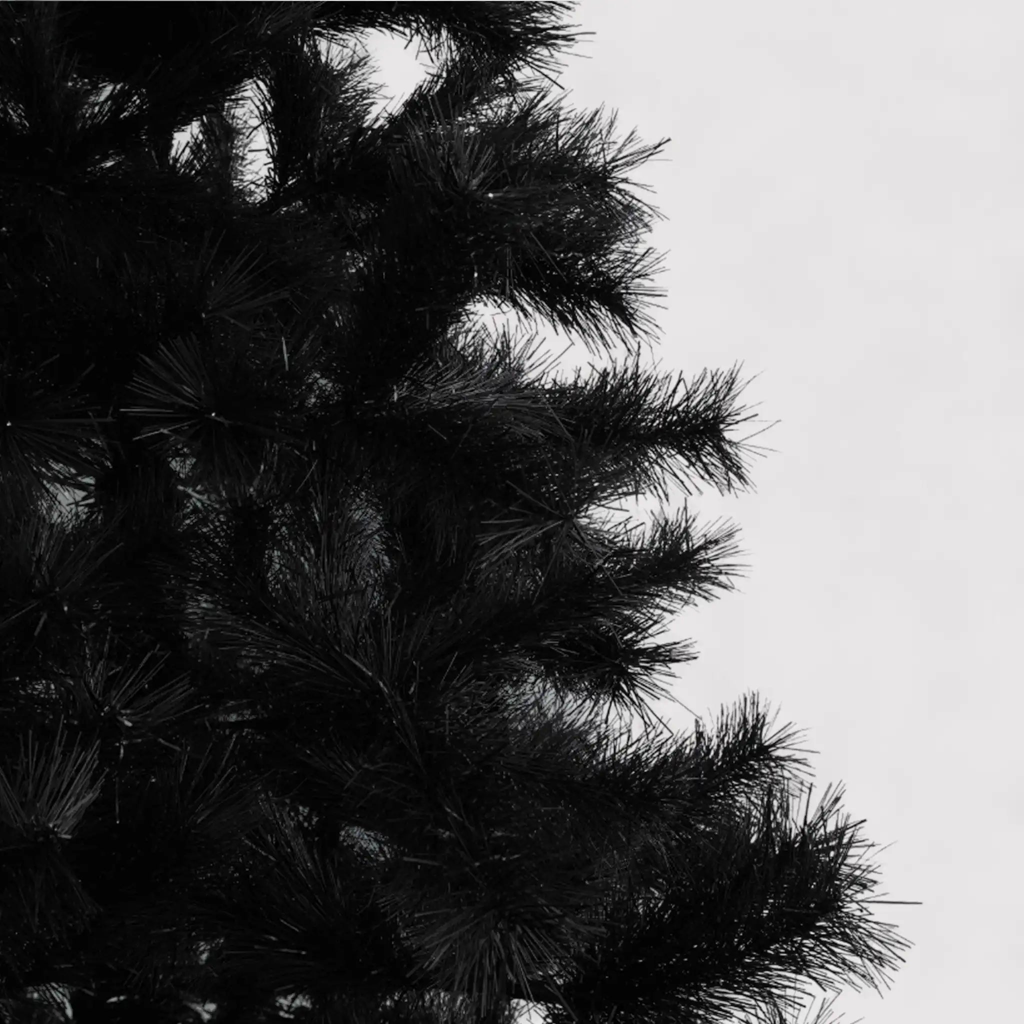 Albero di Natale nero artificiale da addobbare