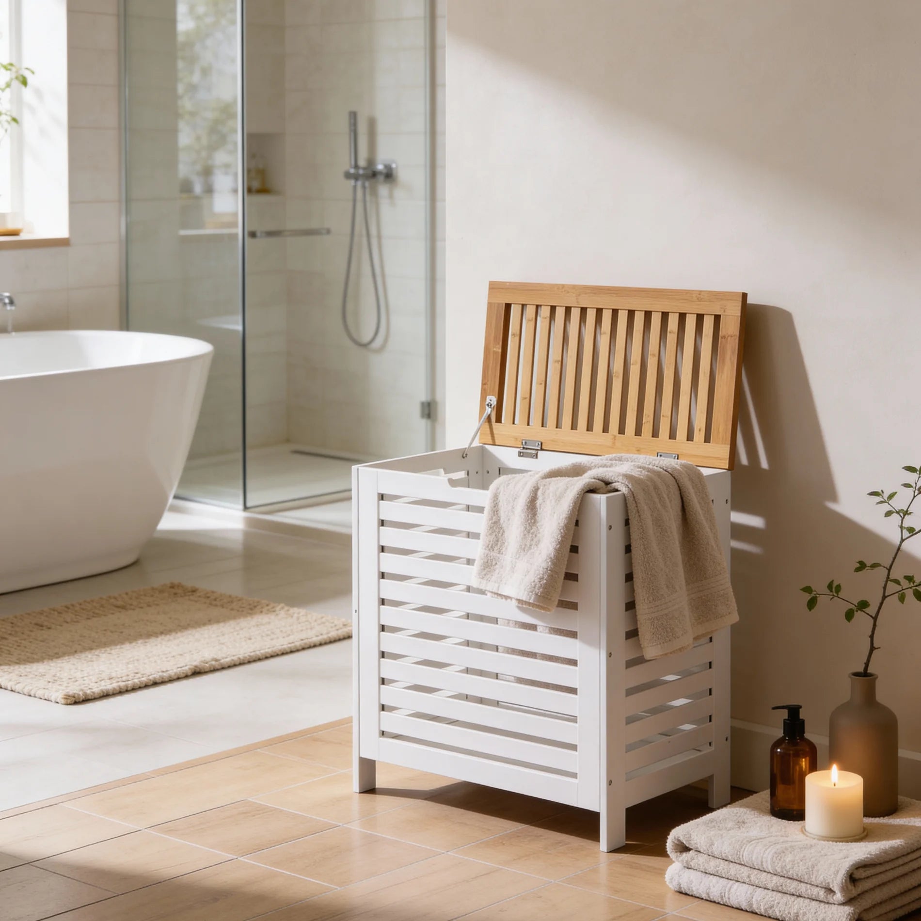 Calypso - Mobile portabiancheria con coperchio