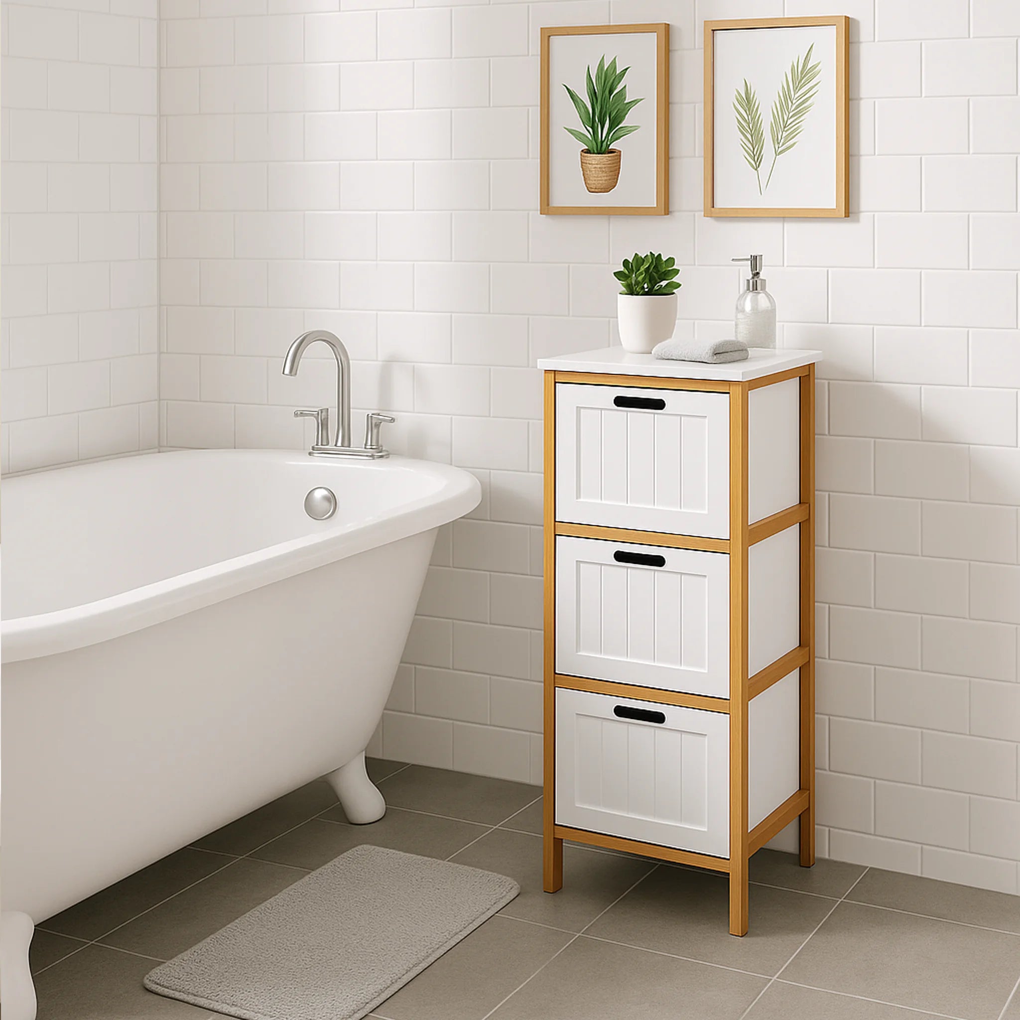 Spatifillo - Mobiletto portaoggetti da bagno con 3 cassetti