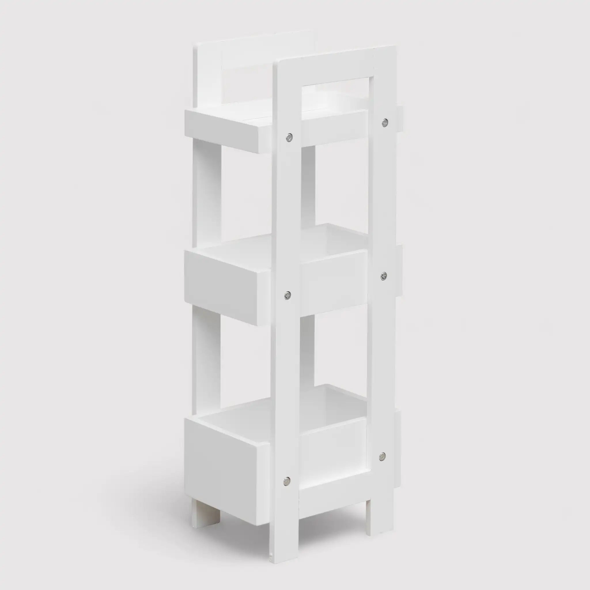 Bignonia - Piccolo scaffale bianco multiuso con 3 ripiani