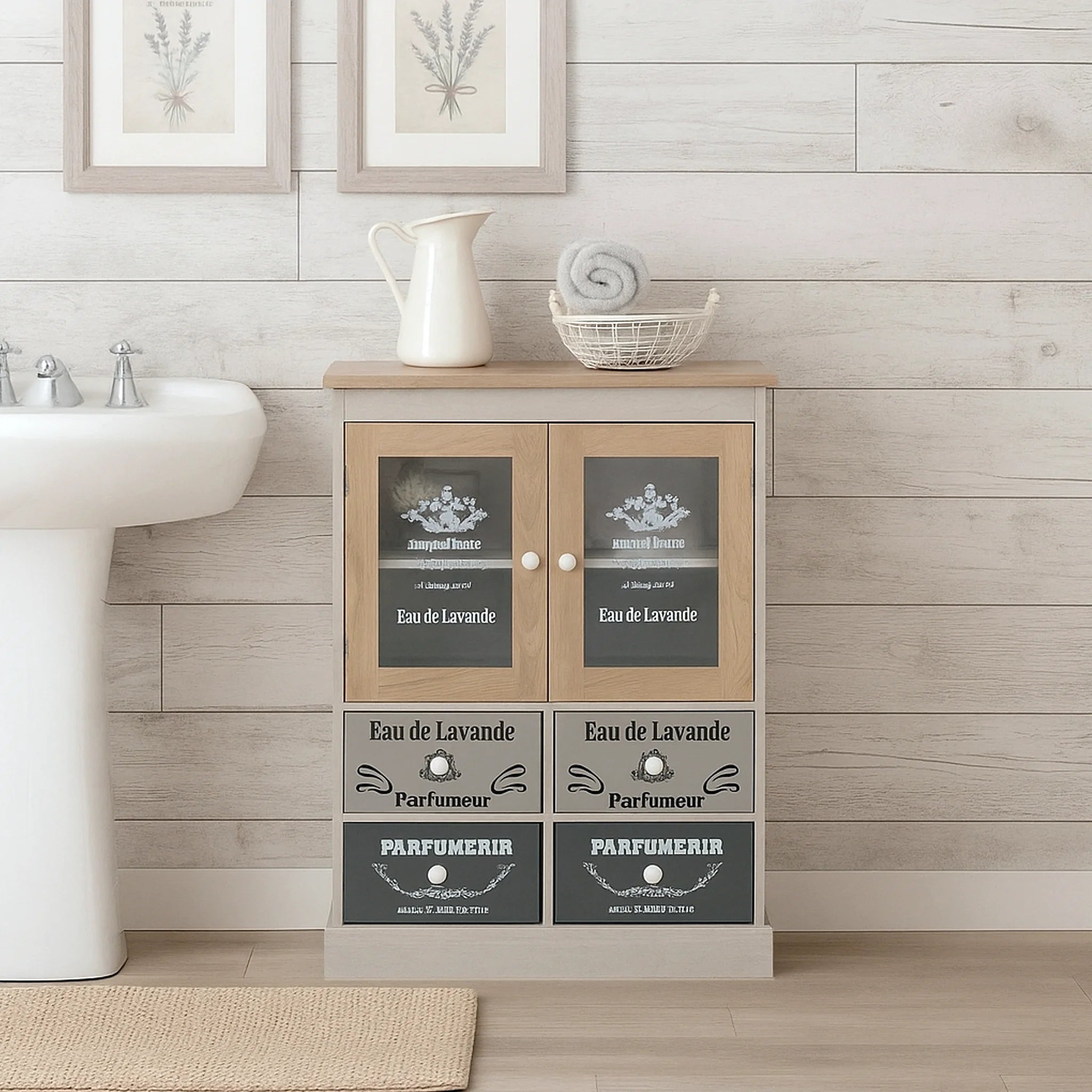 Kleines Mehrzweck-Sideboard mit 2 Türen und 2 Schubladen