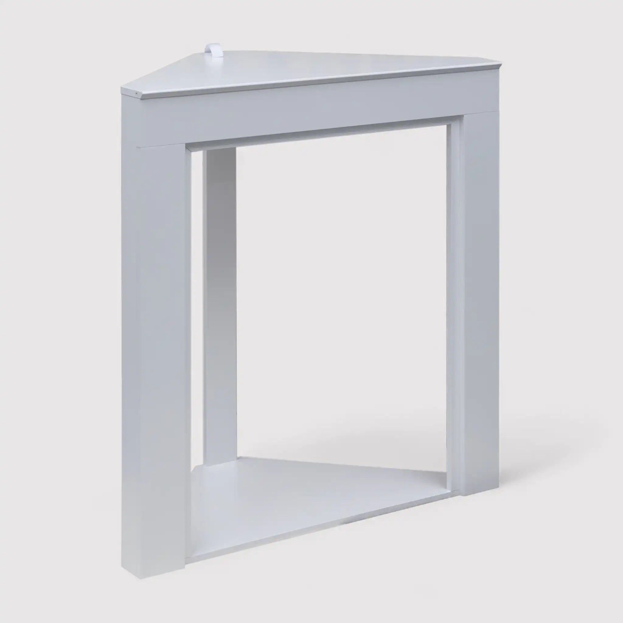 Cosmea - Finto camino ad angolo bianco in stile moderno