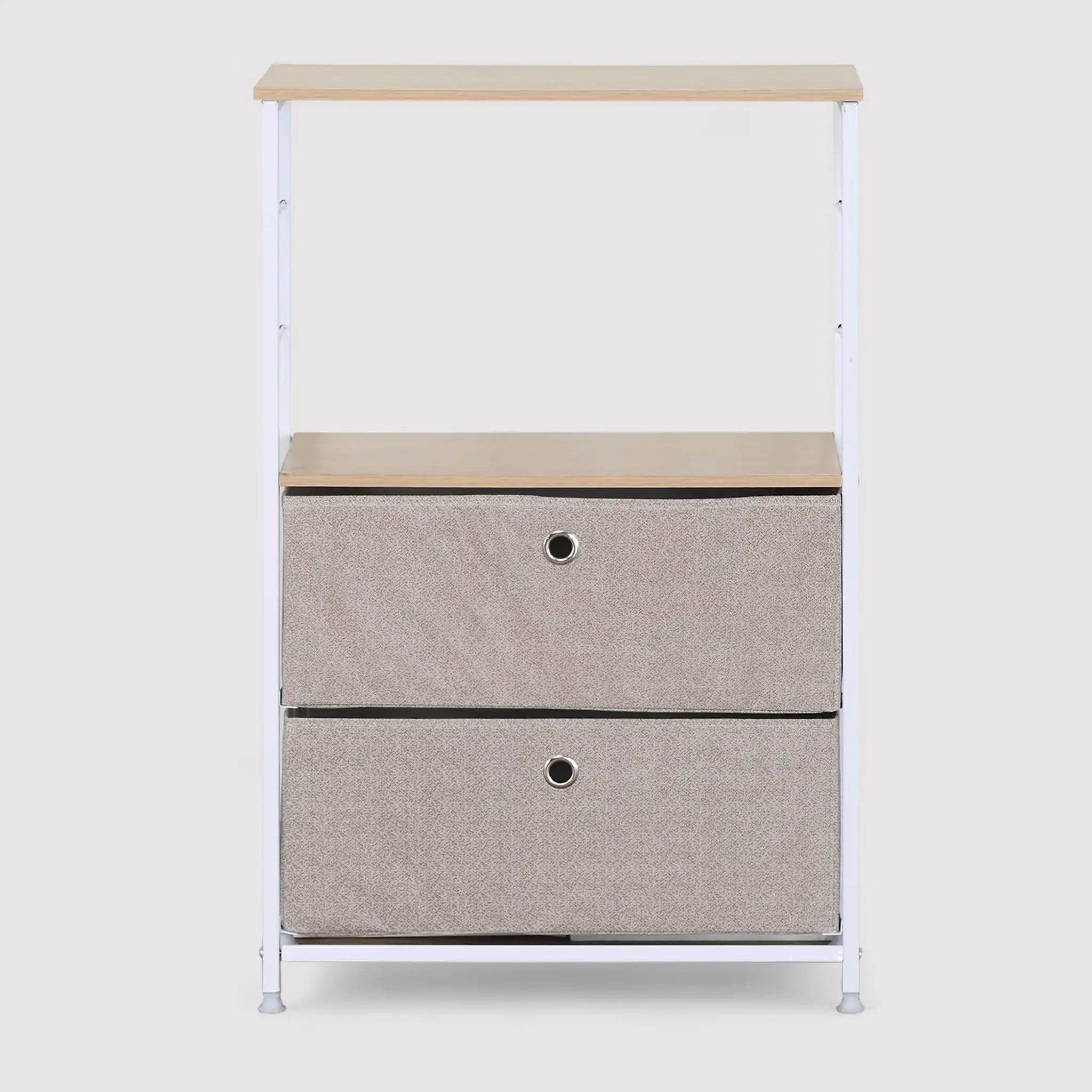 Hatiora - Mobile portaoggetti con 2 cassetti pieghevoli