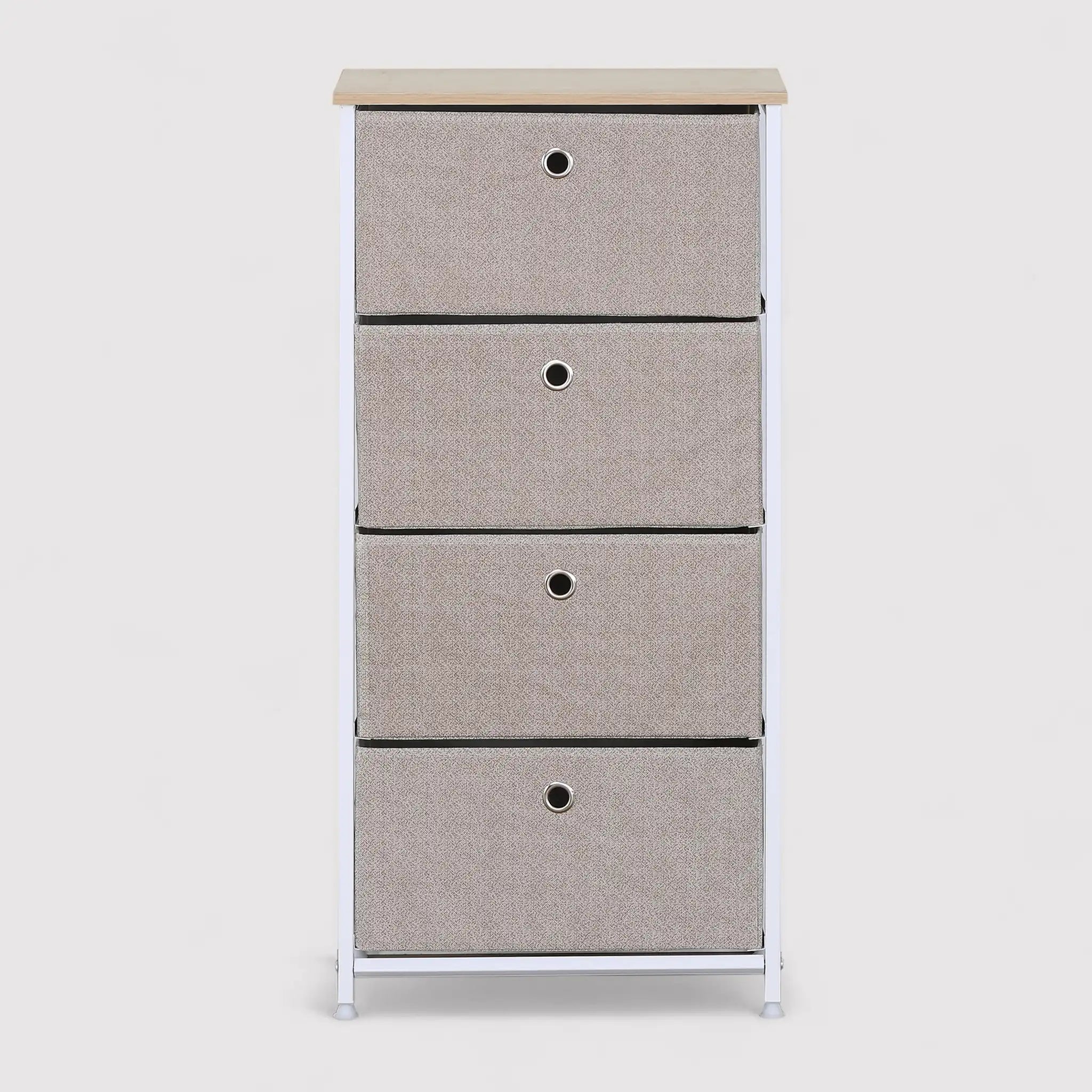 Makoi - Cassettiera multiuso con 4 cassetti pieghevoli