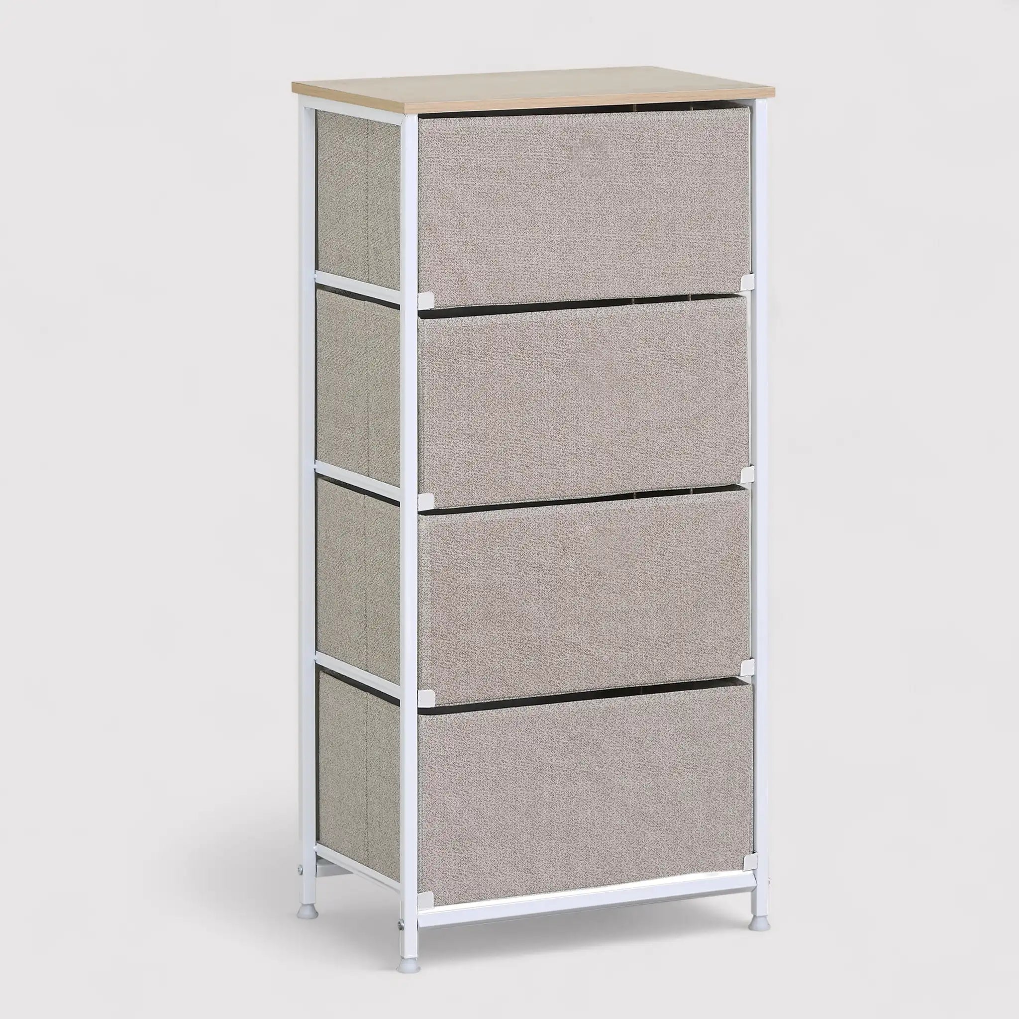 Makoi - Cassettiera multiuso con 4 cassetti pieghevoli