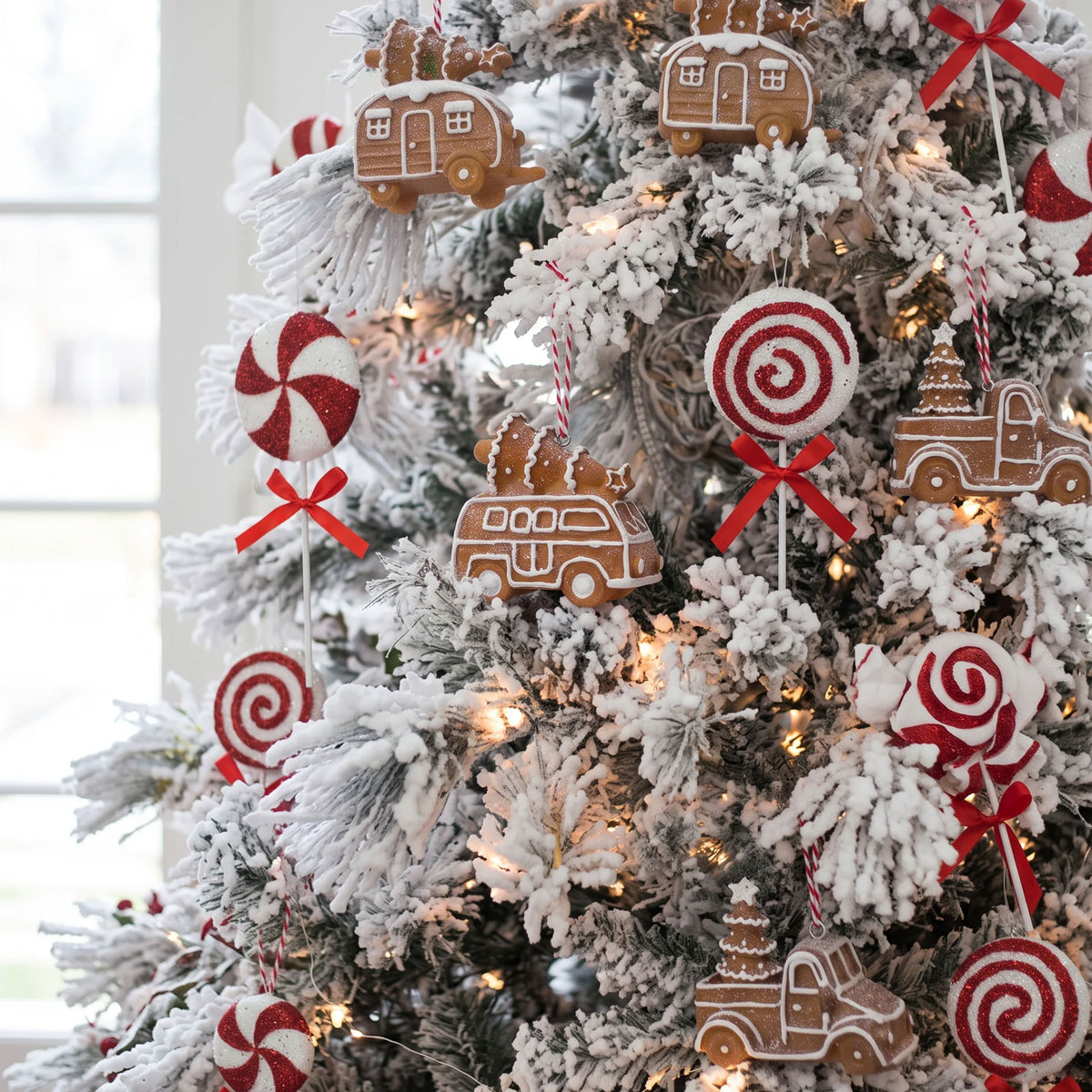 Disten - Grand sapin de Noël enneigé et dense H 210 cm