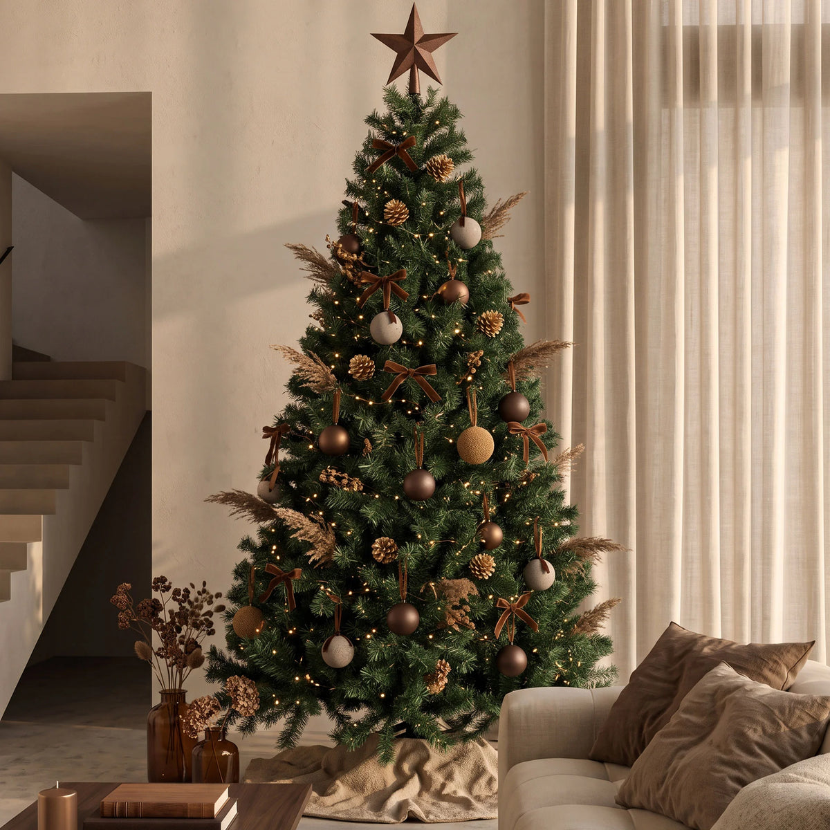 Marjan - Albero di Natale finto classico da addobbare H 210 cm