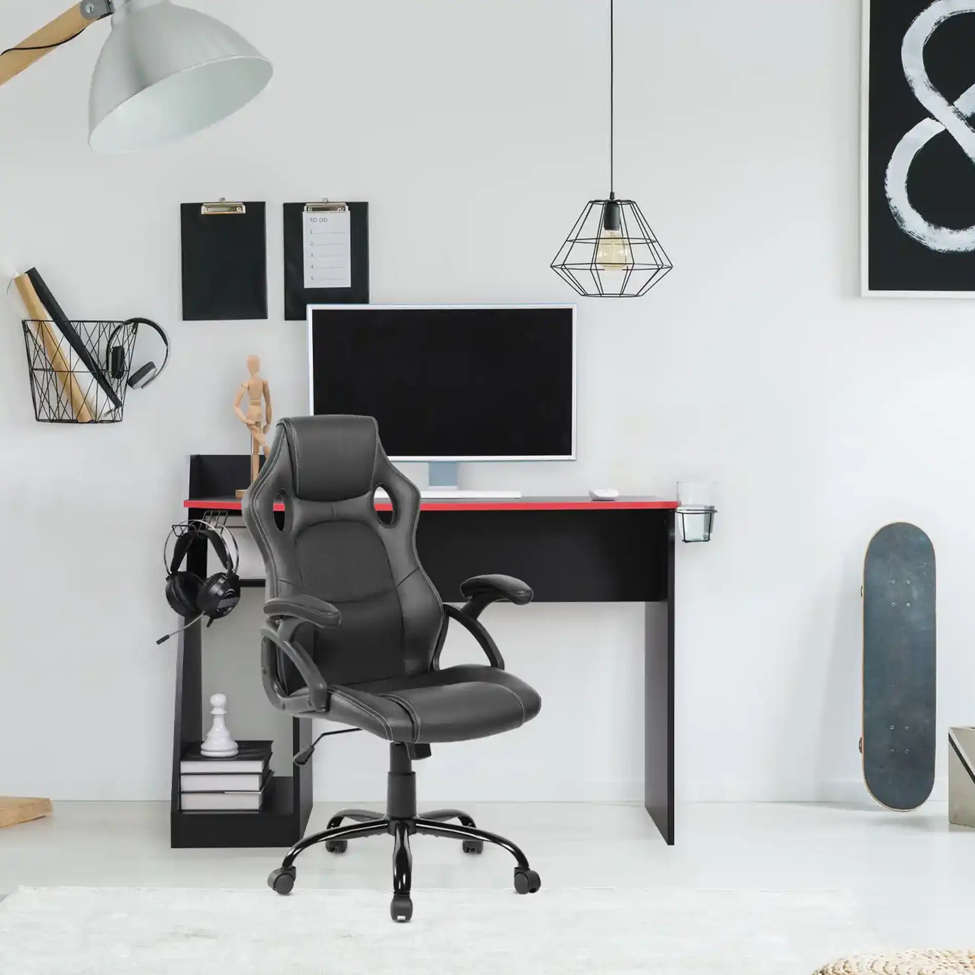 Duranta - Scrivania con vano porta pc per gaming o studio