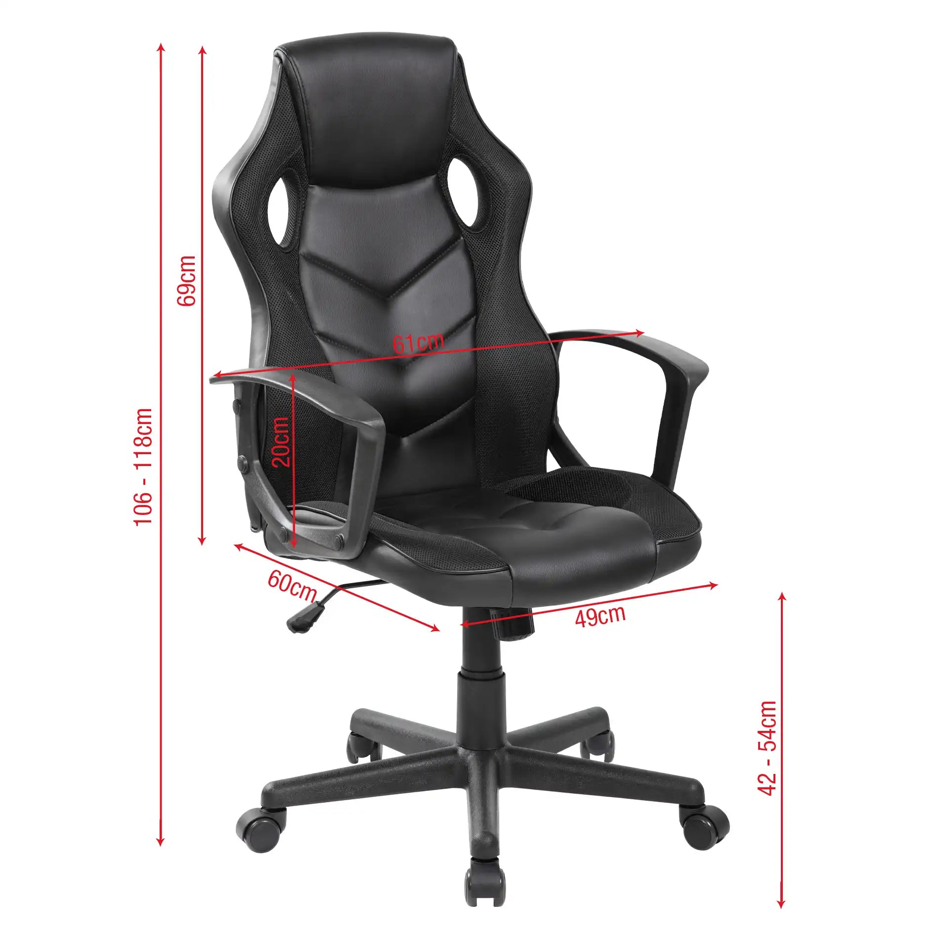 Banksia - Sedia da gaming ergonomica in pelle sintetica