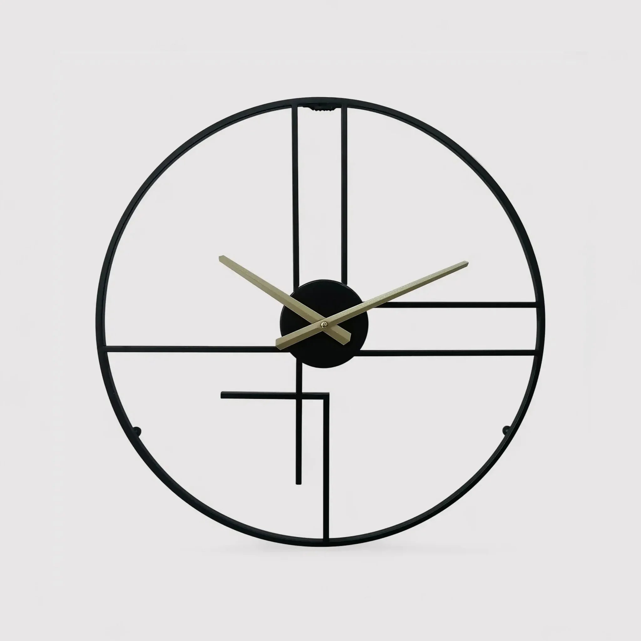 Horloge ronde en métal au style minimal