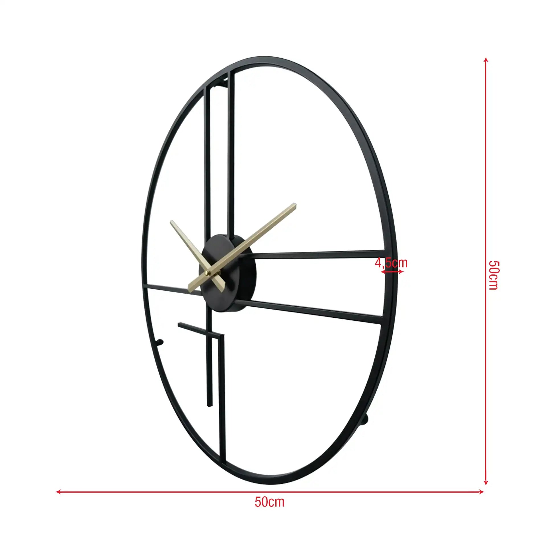 Bletilla - Orologio in metallo tondo in stile minimal