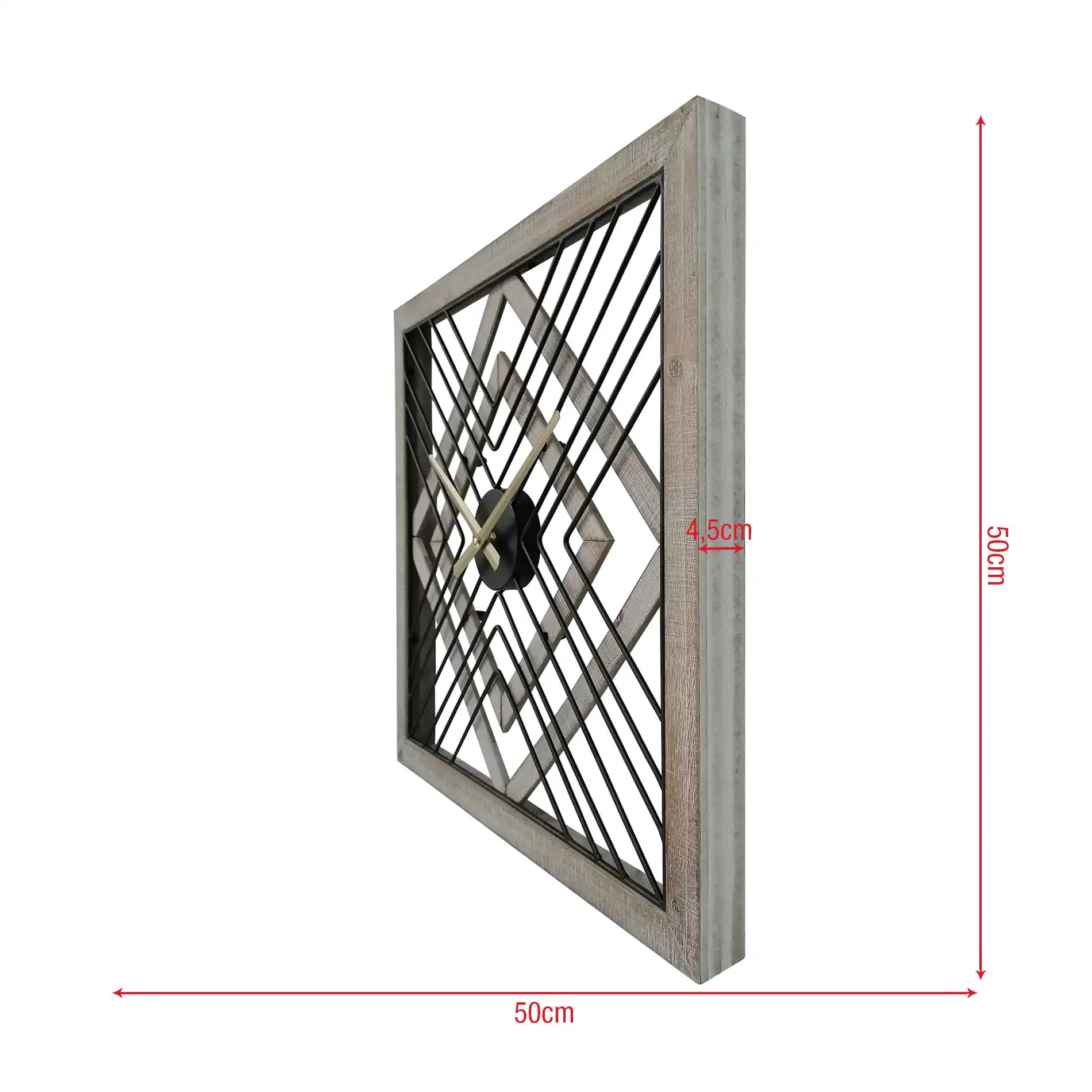 Bouvard - Orologio quadrato da parete in stile moderno