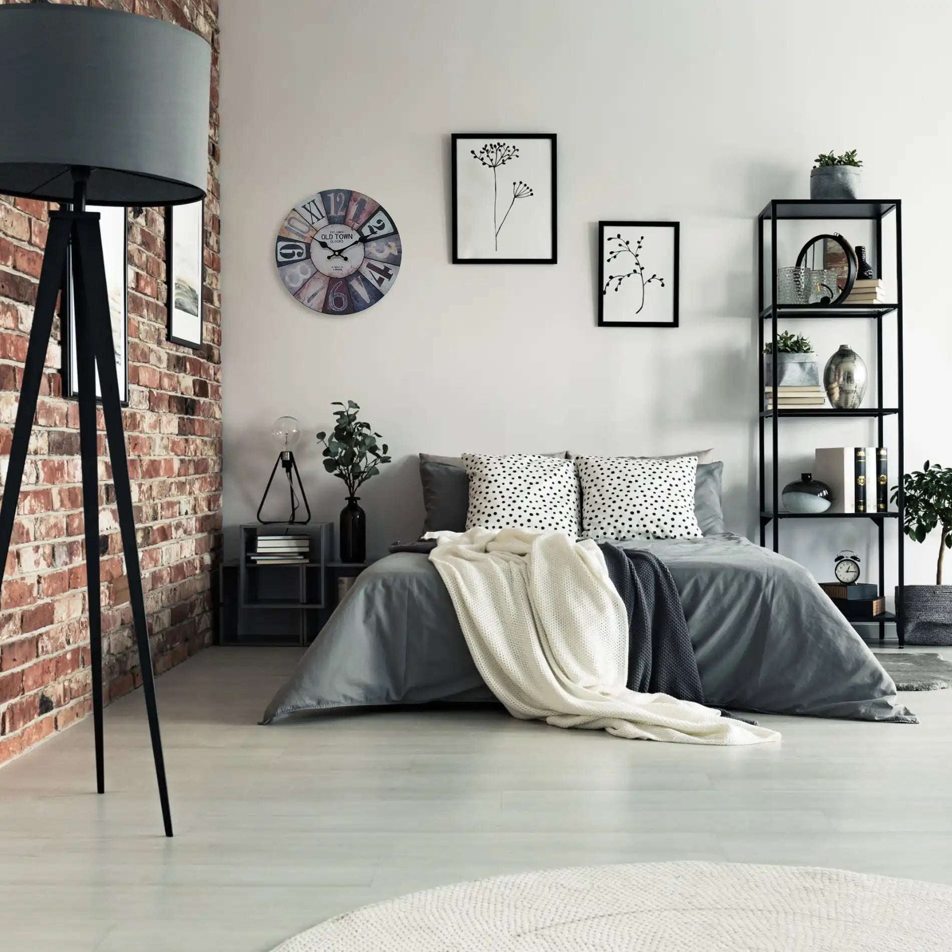 Solanum - Orologio da parete particolare dal design rétro