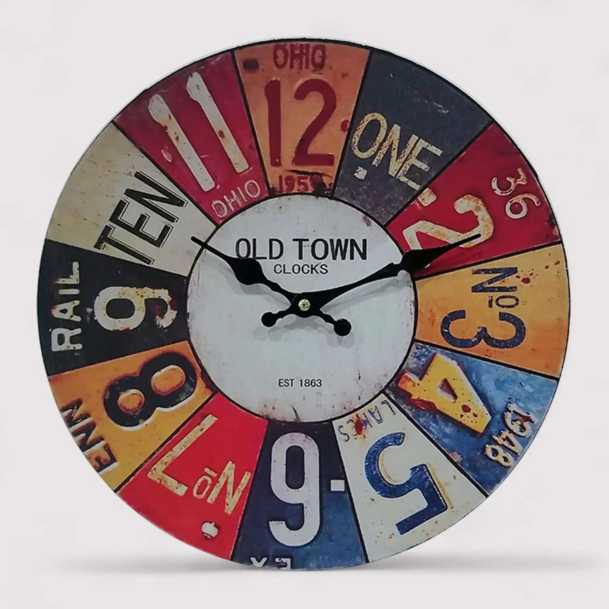 Piracanta - Orologio da appendere industrial colorato