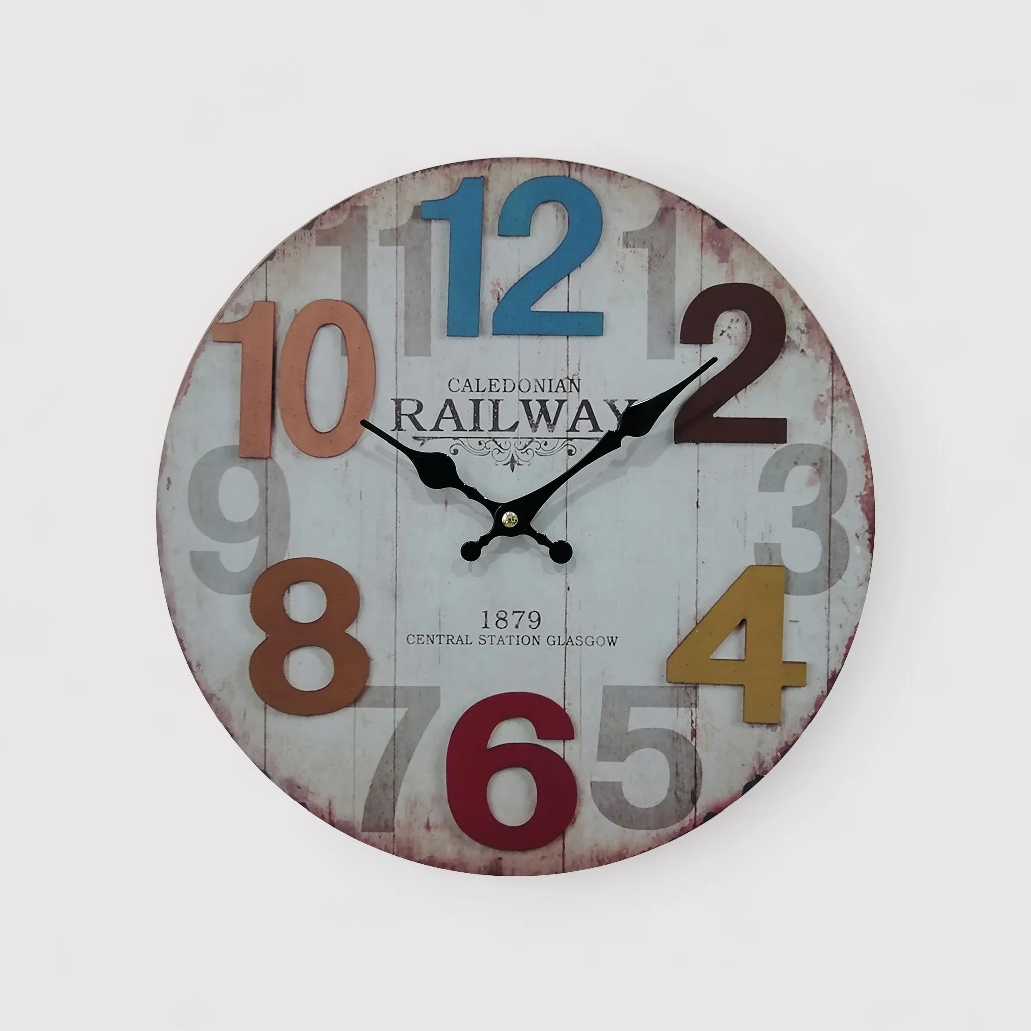 Astilbe - Orologio da parete con numeri colorati