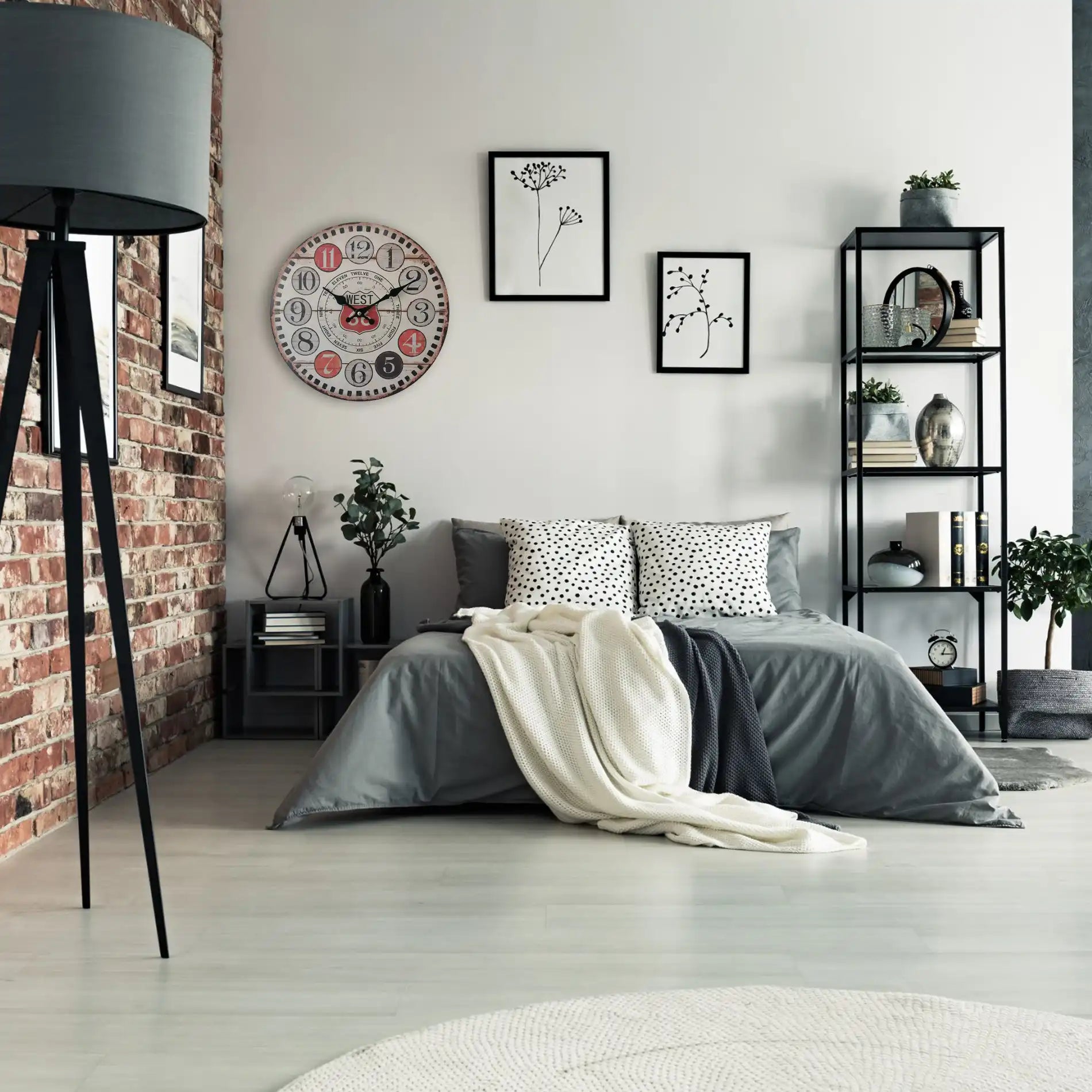 Zingiber - Orologio da appendere in stile industrial