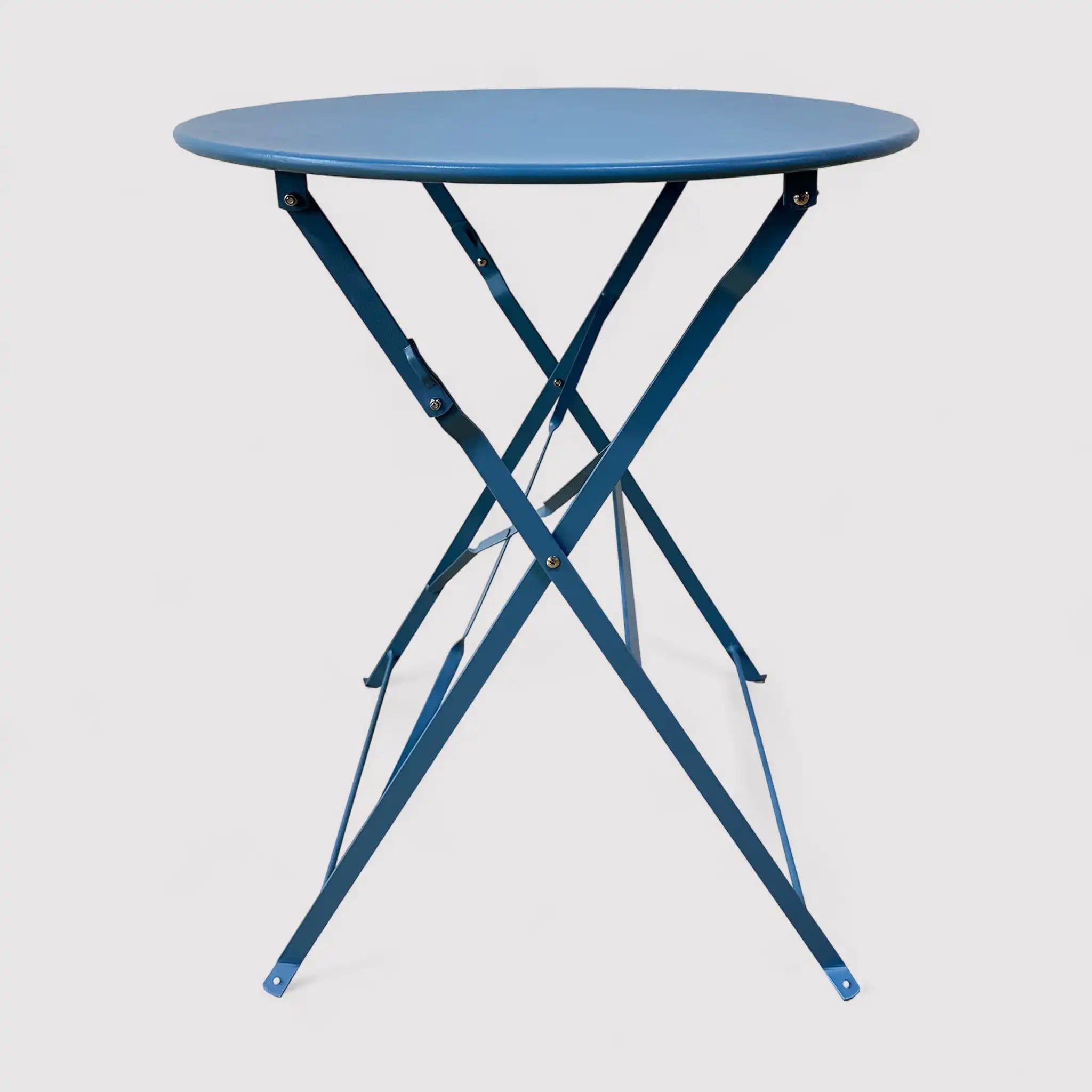 Azalea - Set tavolo e 2 sedie da balcone pieghevoli blu chiaro