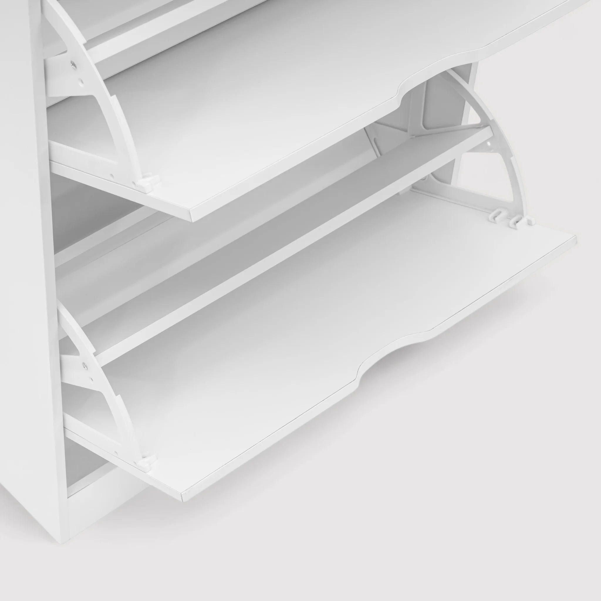 Carmona - Mobile scarpiera bianco con 3 ante a ribalta