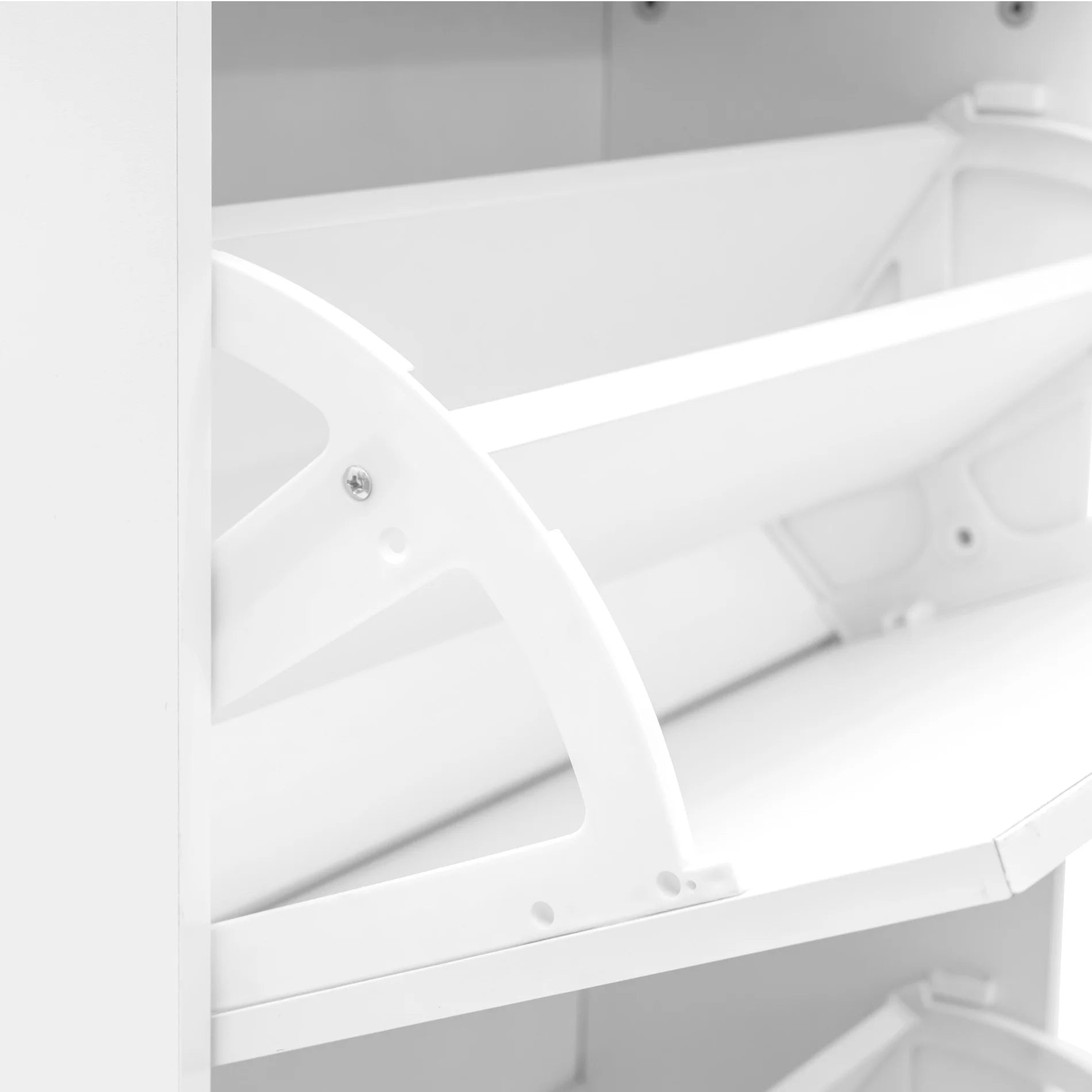 Carmona - Mobile scarpiera bianco con 3 ante a ribalta