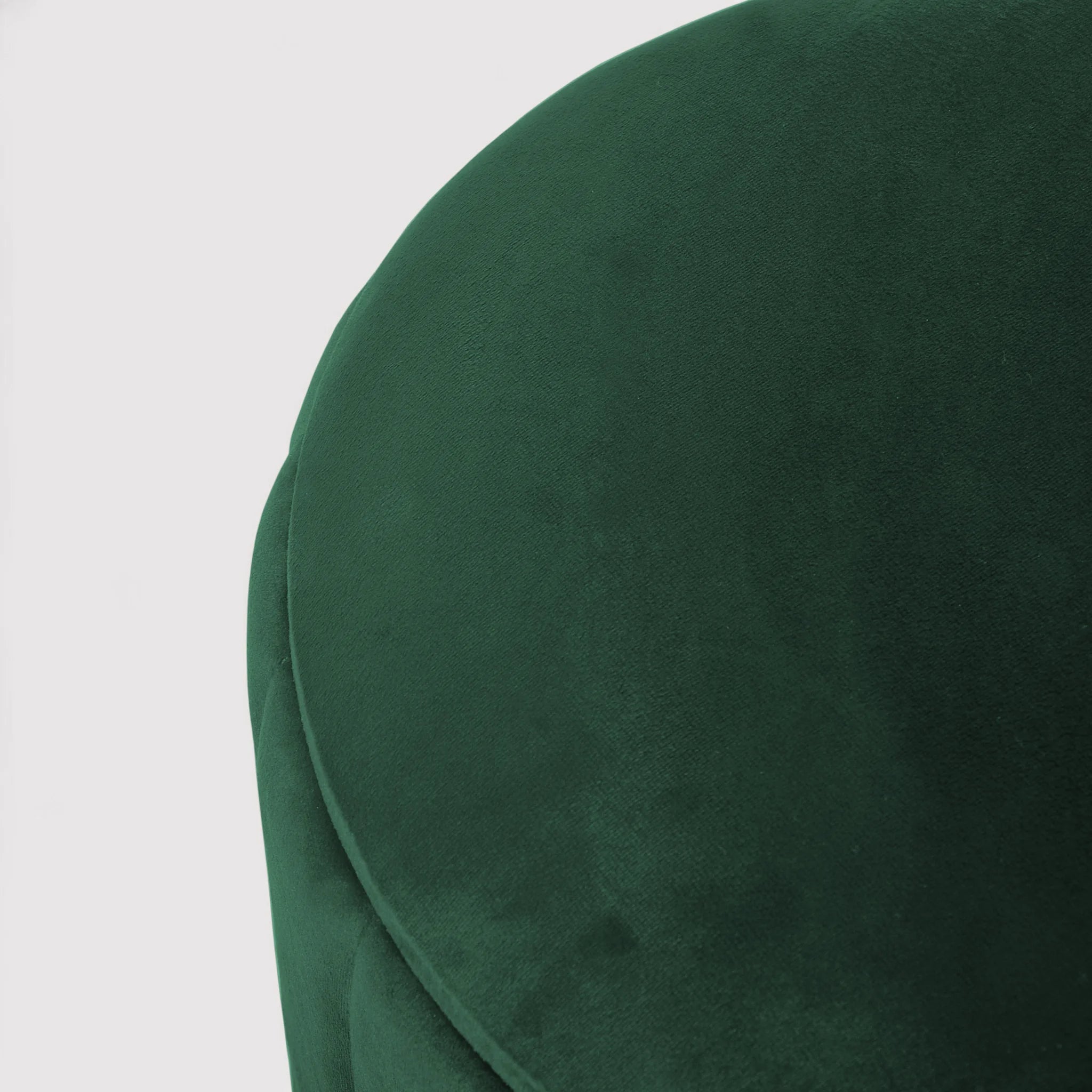 Giunco - Set di 2 pouf in velluto verdi con contenitore