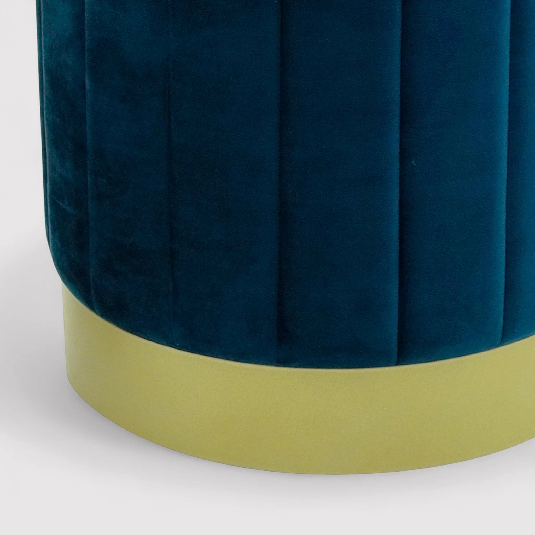 Cedrela - Set di 2 pouf poggiapiedi blu petrolio con contenitore