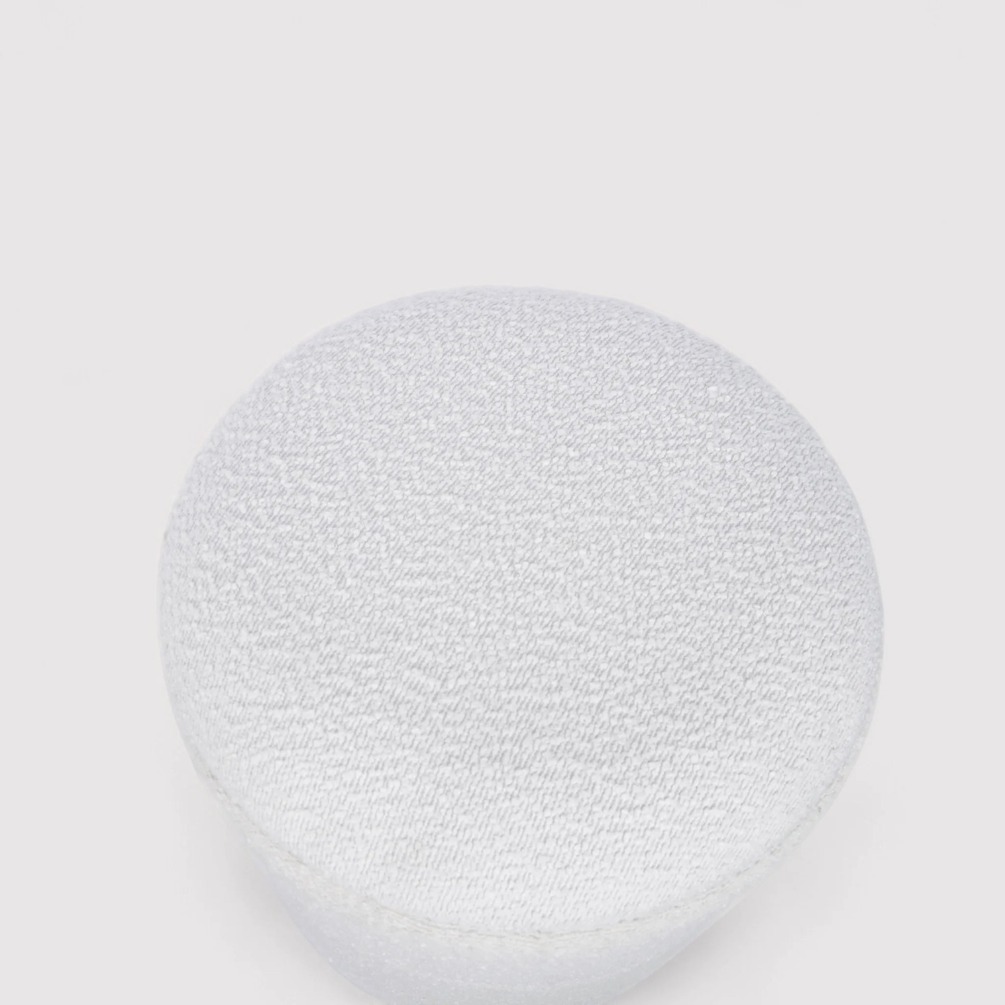 Enula - Pouf bianco rotondo con contenitore