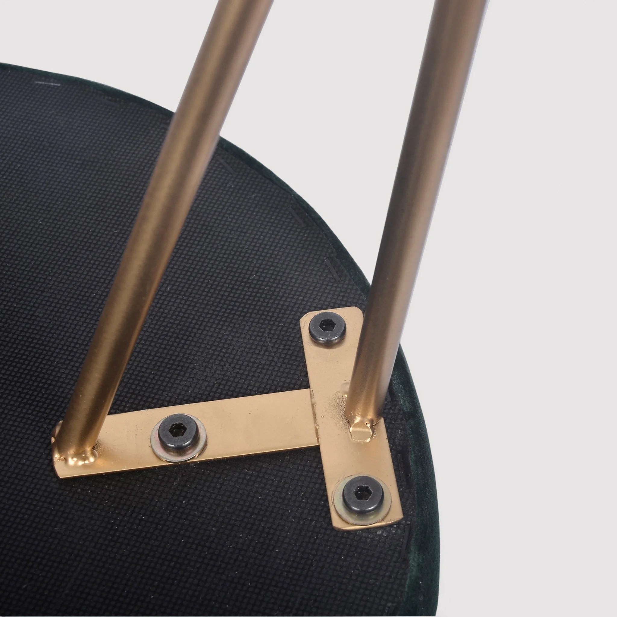 Isatis - Sgabello imbottito verde in stile classico