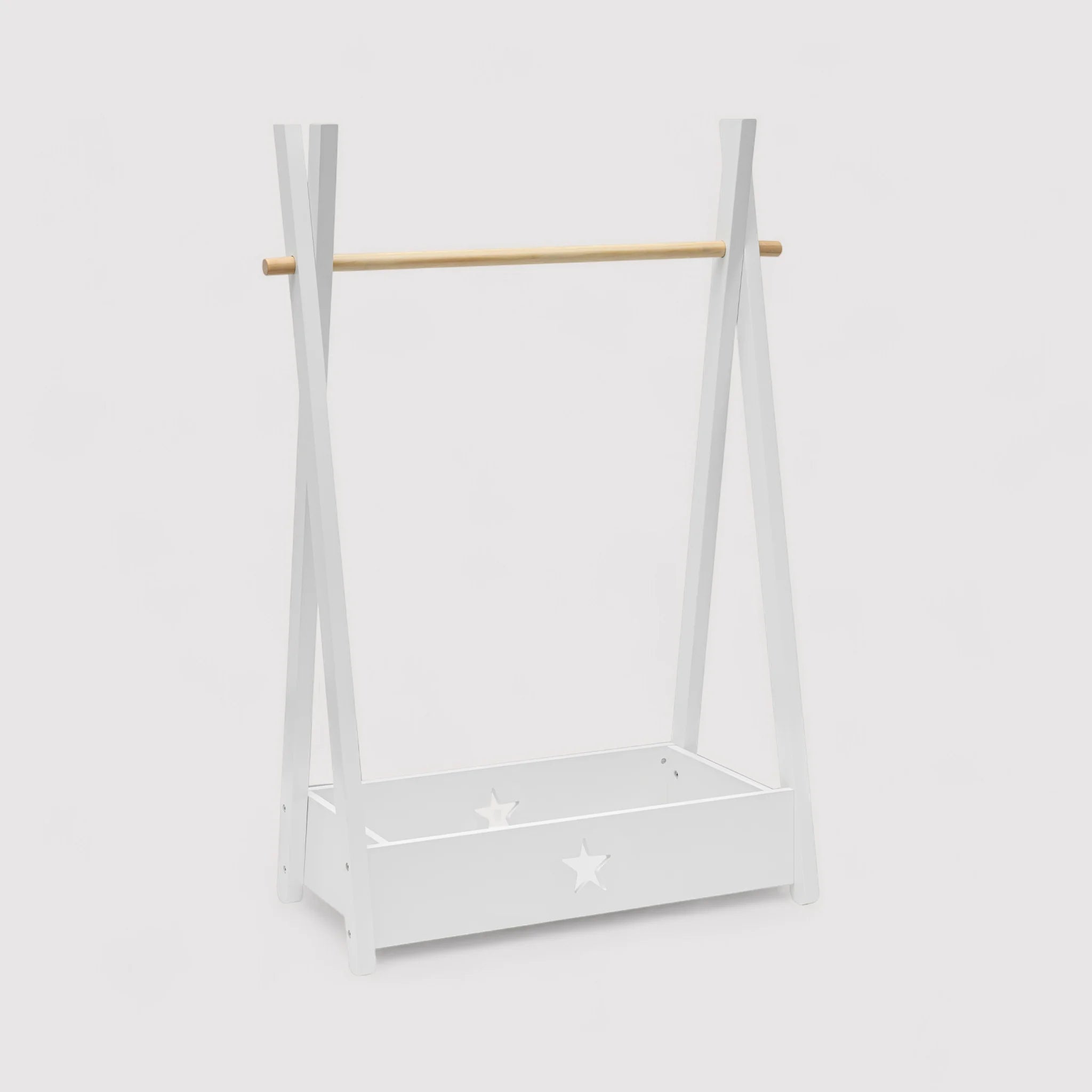 Ginestra - Appendiabiti da terra bianco per bambini