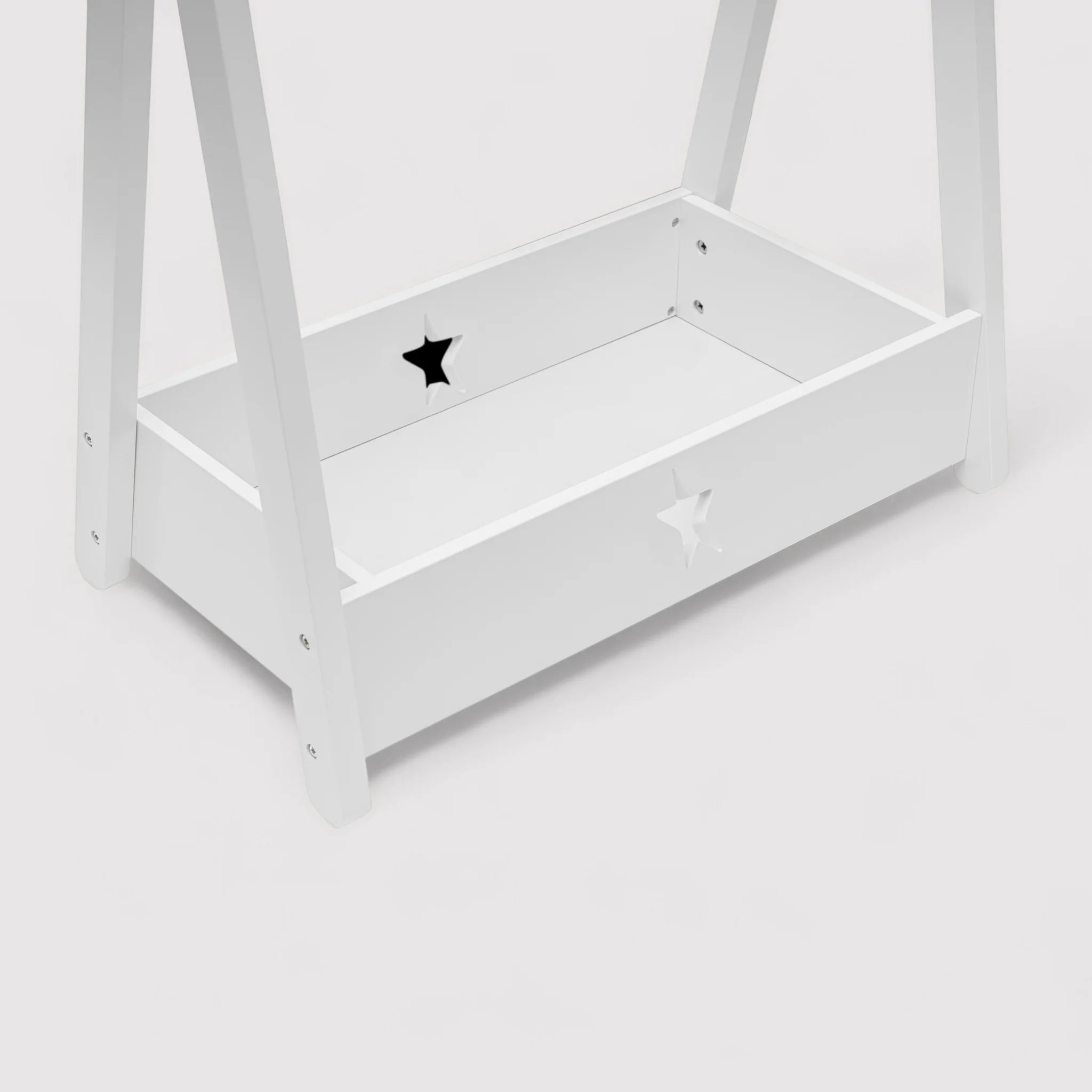 Ginestra - Appendiabiti da terra bianco per bambini