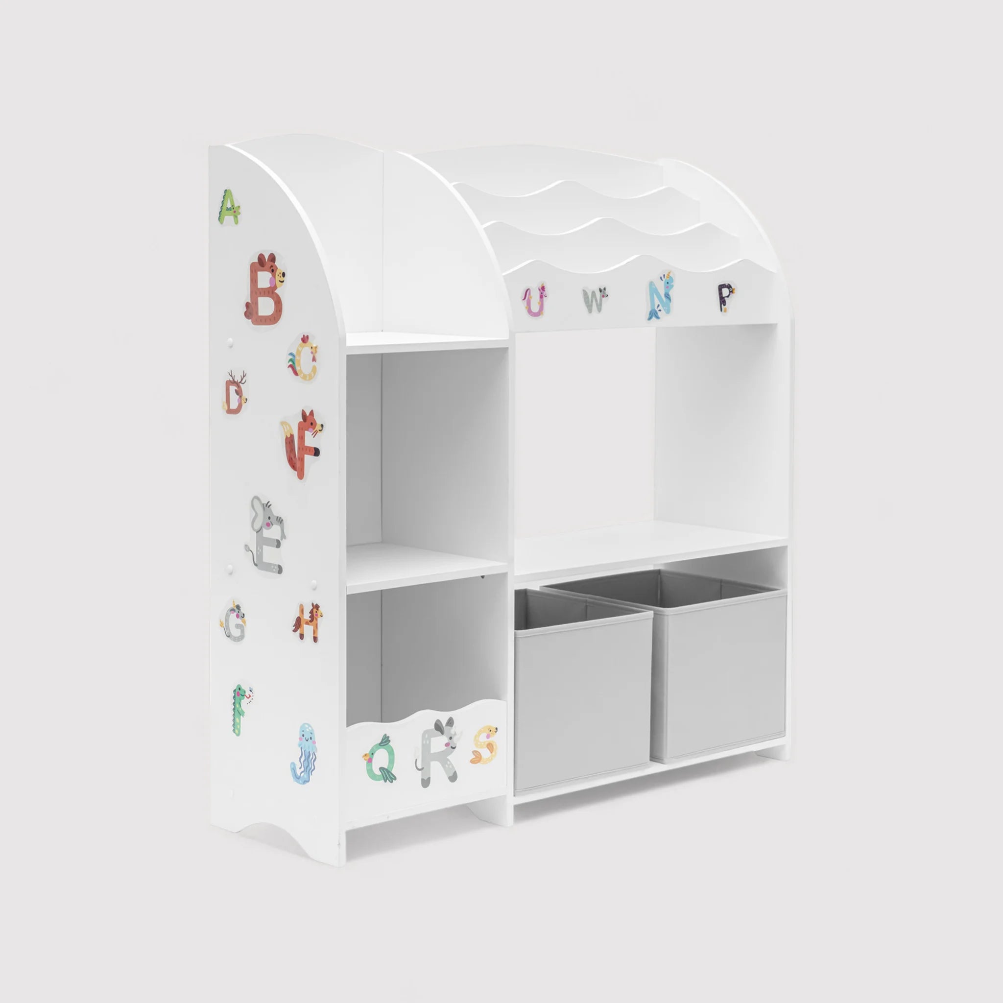 Serenoa - Mobiletto porta giochi bianco per cameretta