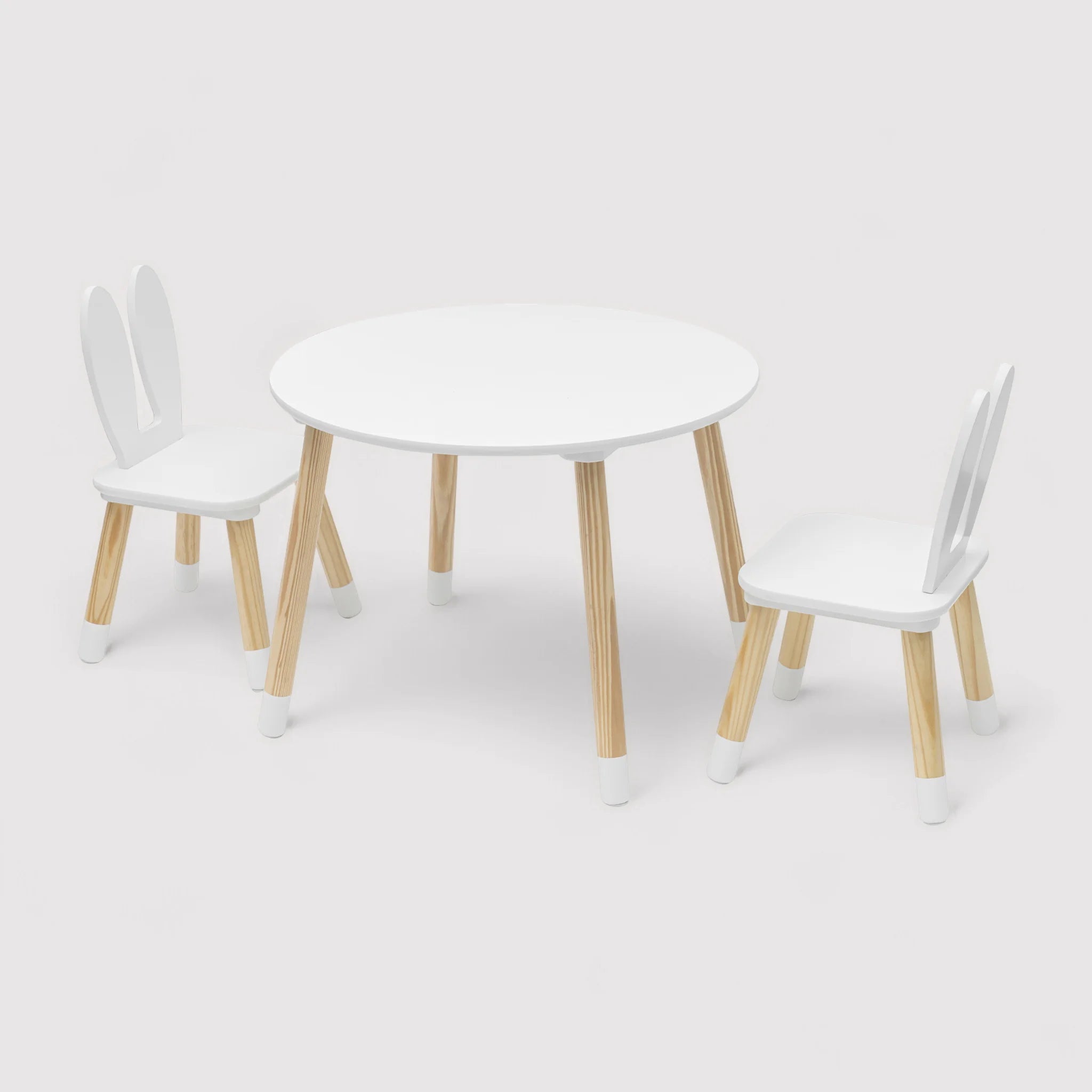 Biancospino - Set tavolino e 2 sedie per bambini