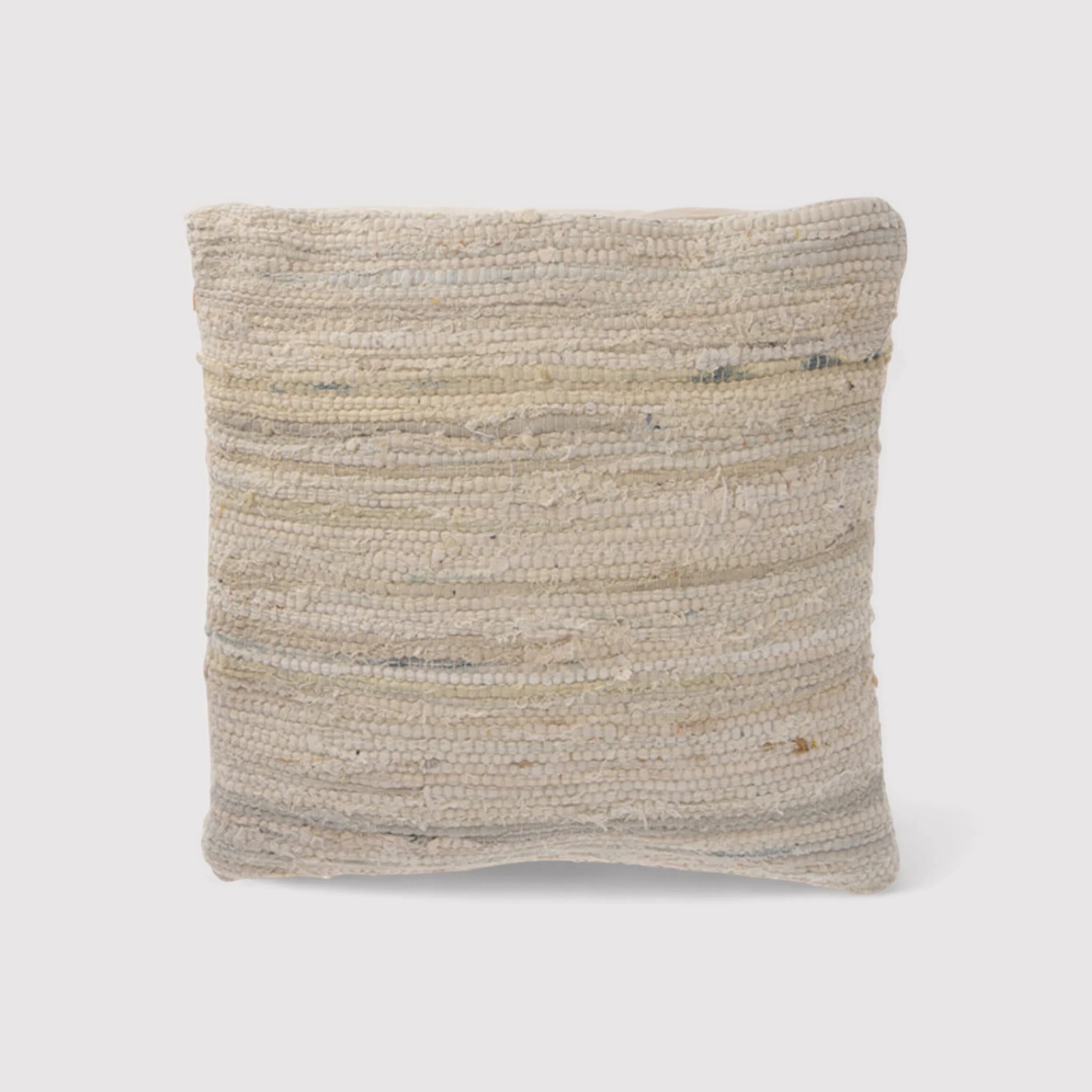 Croton - Cuscino in cotone beige quadrato e sfoderabile