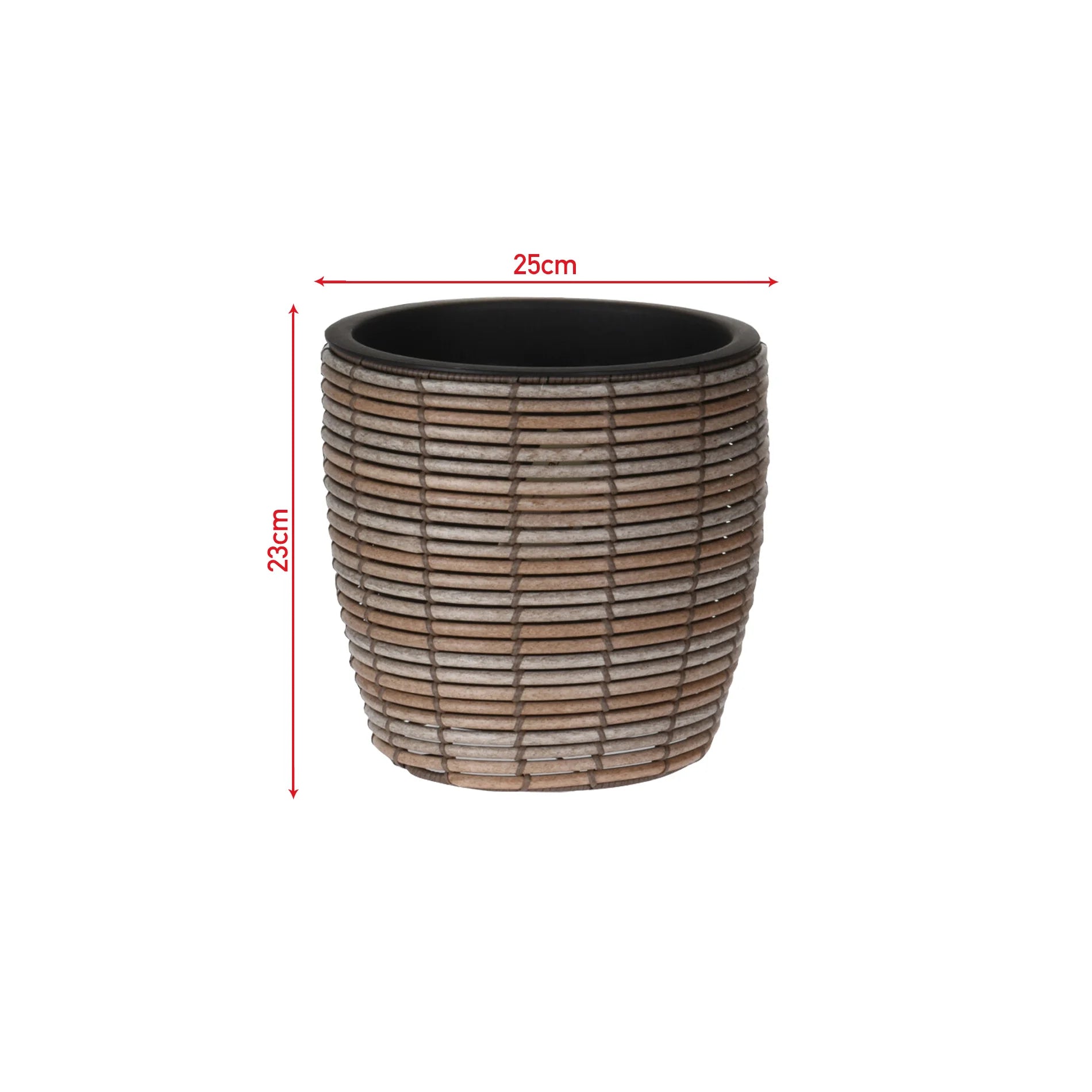 Manihot - Vaso piccolo per piante in polyrattan Ø 25 cm