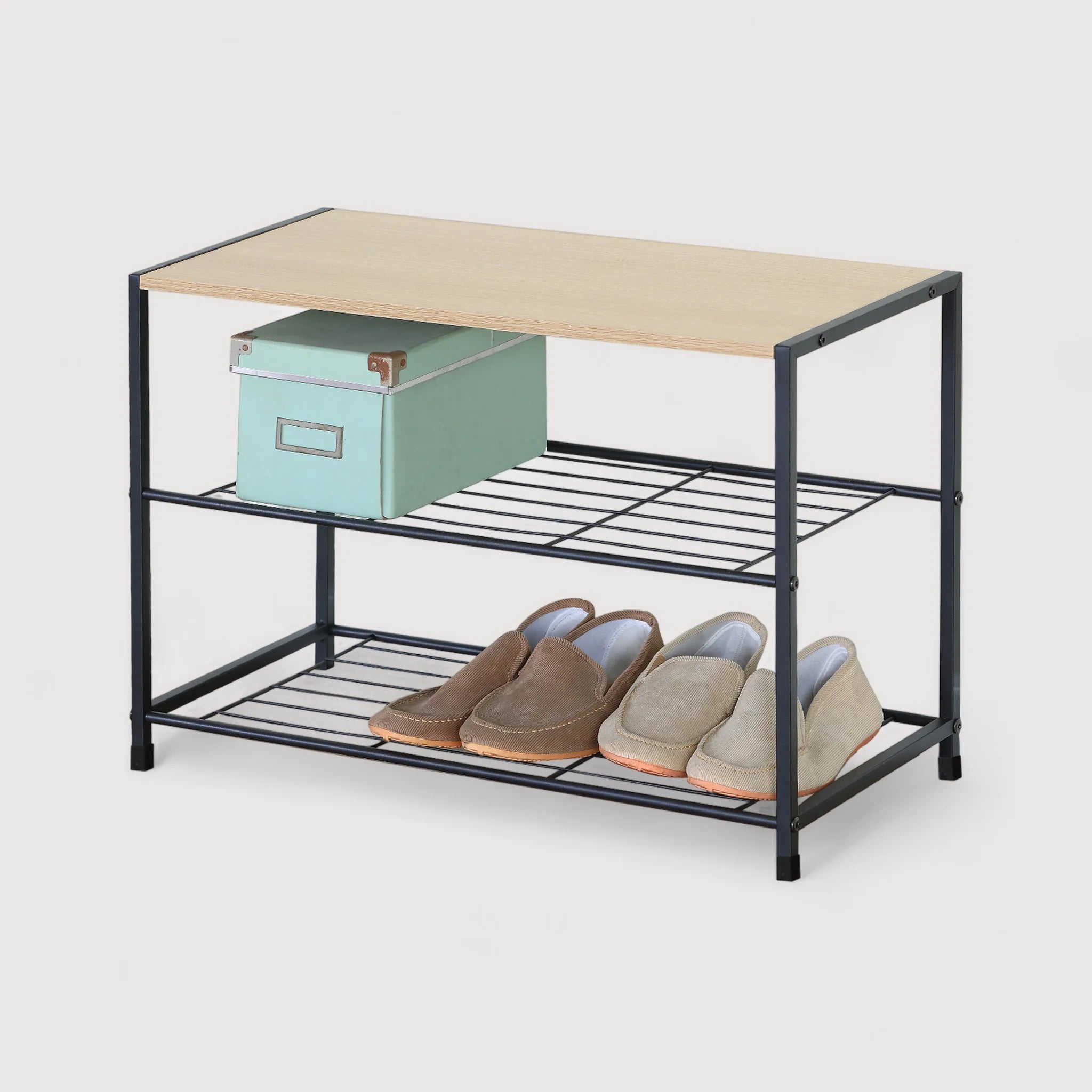 Cartamo - Scarpiera da ingresso compatta con 3 ripiani