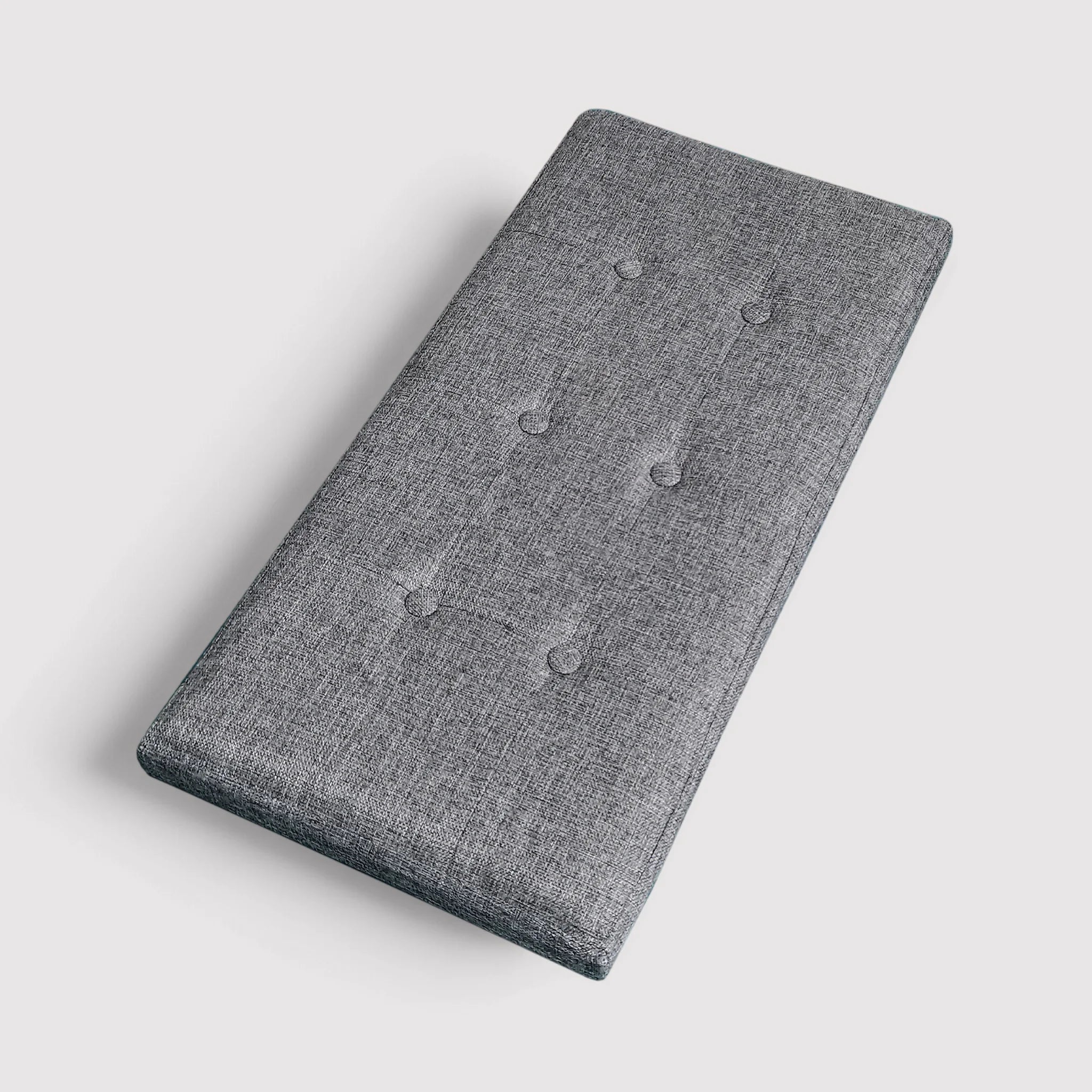 Caladium - Pouf rettangolare grigio con vano portaoggetti