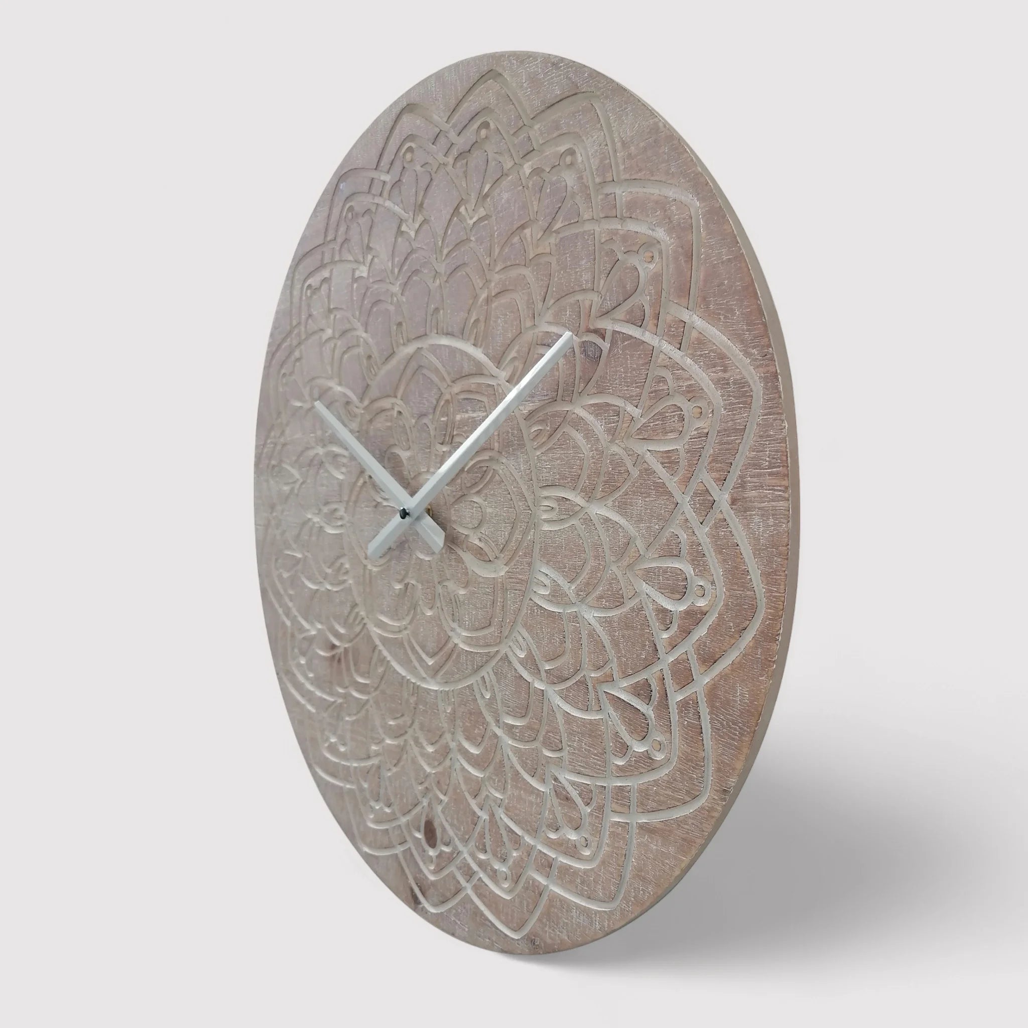 Oryza - Orologio da parete marrone con design etnico