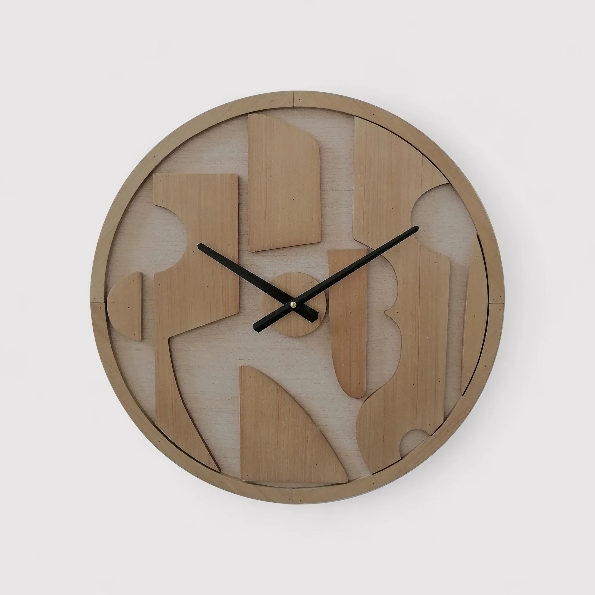 Carex - Horloge murale moderne avec cadran sculpté