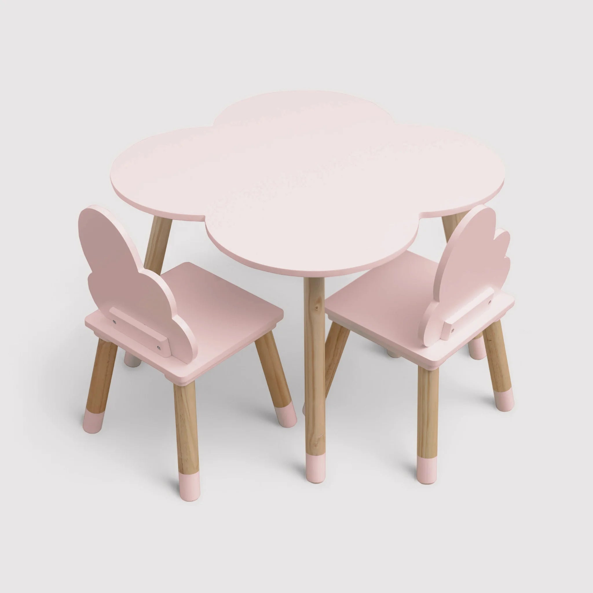 Sapote - Tavolino e 2 seggiole rosa per cameretta dei bimbi