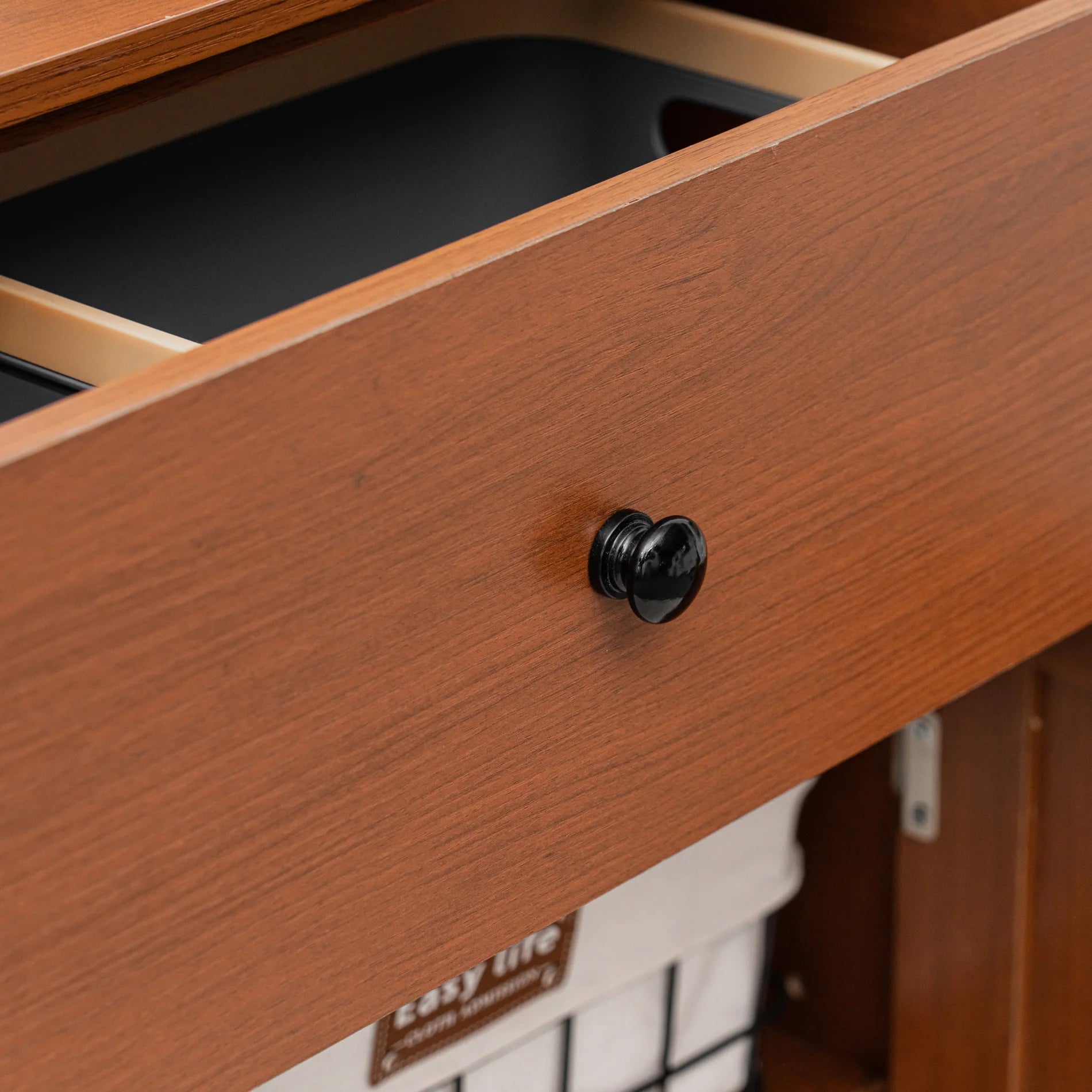 Sedeveria - Armadietto basso marrone per cucina o ingresso